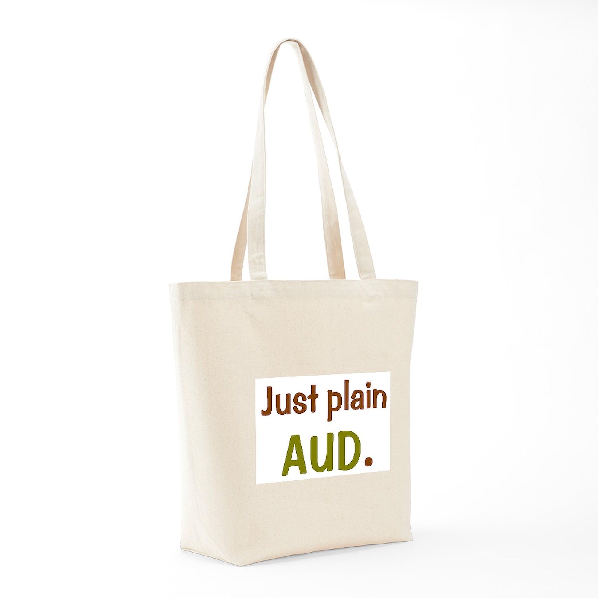 Just Plain Aud/Audball Natural Canvas Tote Bag - Eco-Friendly Reusable Shopping Bag for Groceries, Beach & Everyday Use | CafePress