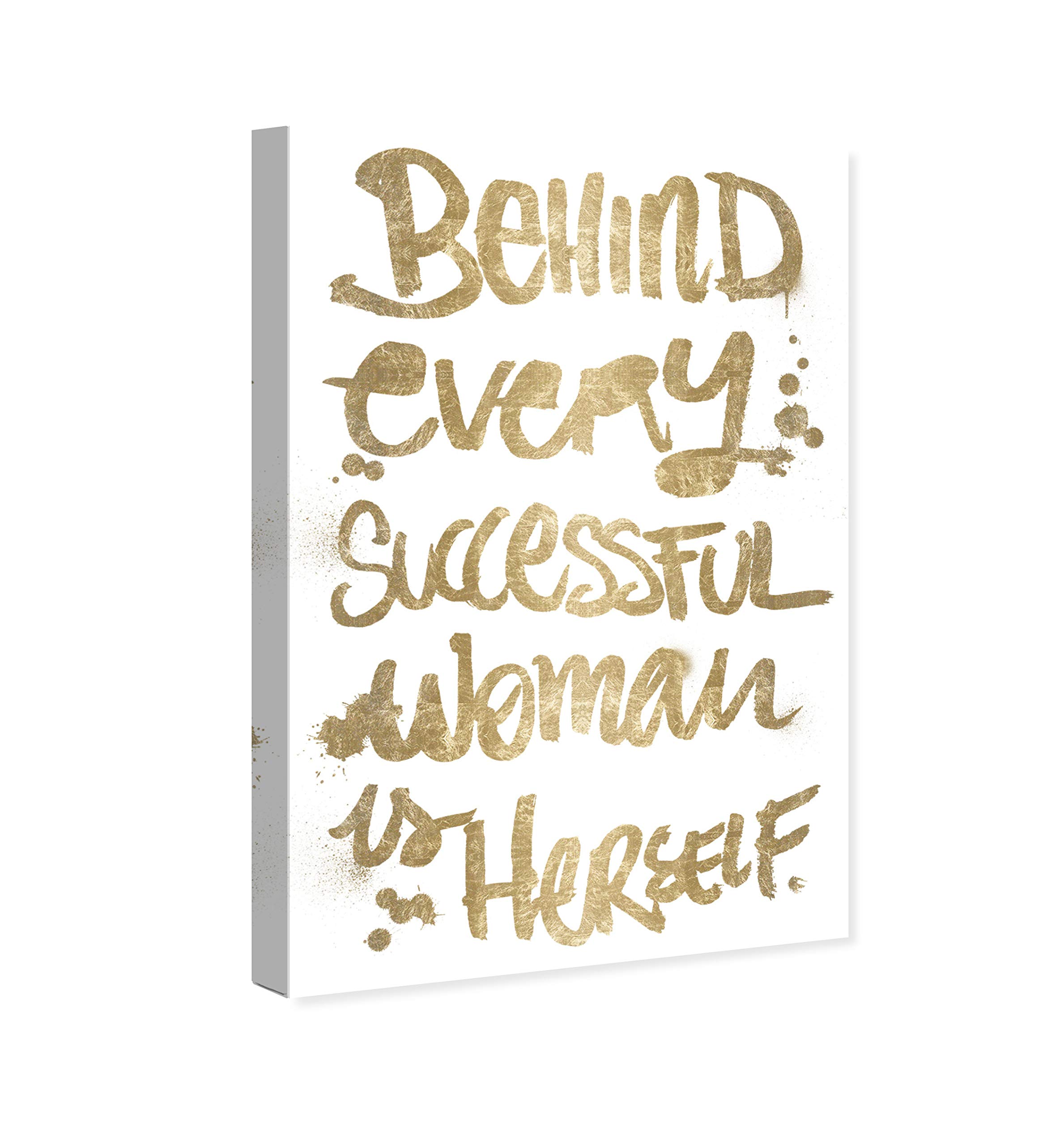 Oliver Gal Artist Co. Typography & Quotes Wall Art Canvas Print - 'Successful Woman' Home Decor, 36x24 Inches, Gold & White - Perfect for Office, Living Room & Bedroom Inspiration