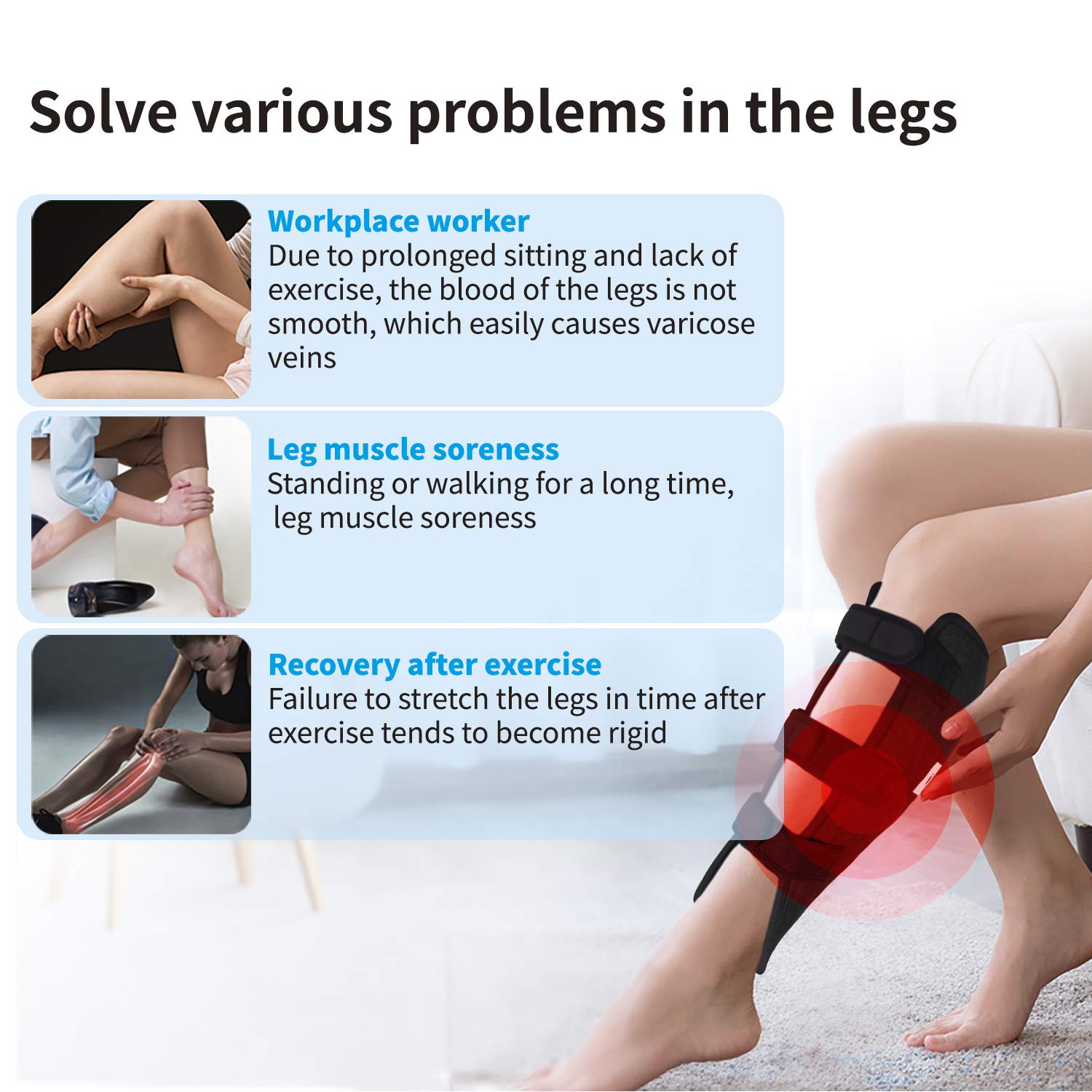 Red Light Therapy Device for Pain Relief - Near Infrared Light Therapy Belt for Waist, Back & Shoulder Pain, Muscle Relaxation - Home & Office Use - Perfect Gift for Men & Women - Ideal for Post-Workout Recovery, Chronic Pain Management & Stress Relief