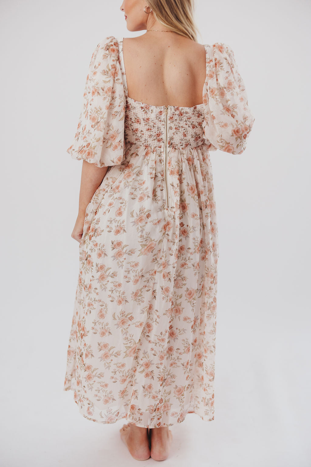 Harlow Maxi Dress in Ivory Floral - Bump Friendly Maternity Dress & Inclusive Sizing (S-3XL) | Perfect for Weddings, Baby Showers & Summer Vacations