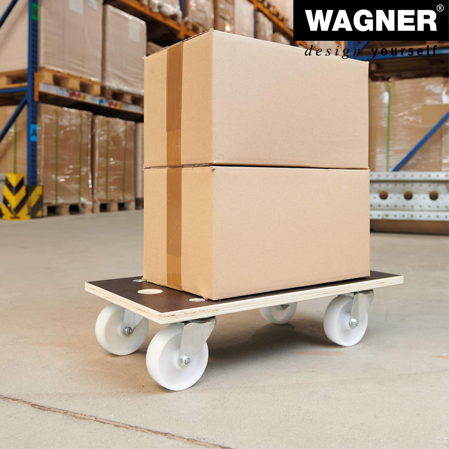 Heavy Duty Moving Dolly 57.5 x 30 cm - 400kg Capacity Hand Truck for Boxes, Appliances & Furniture with Non-Slip Surface & Carrying Handle | FSC Certified | Perfect for Home Moving, Warehouse & Office Relocation