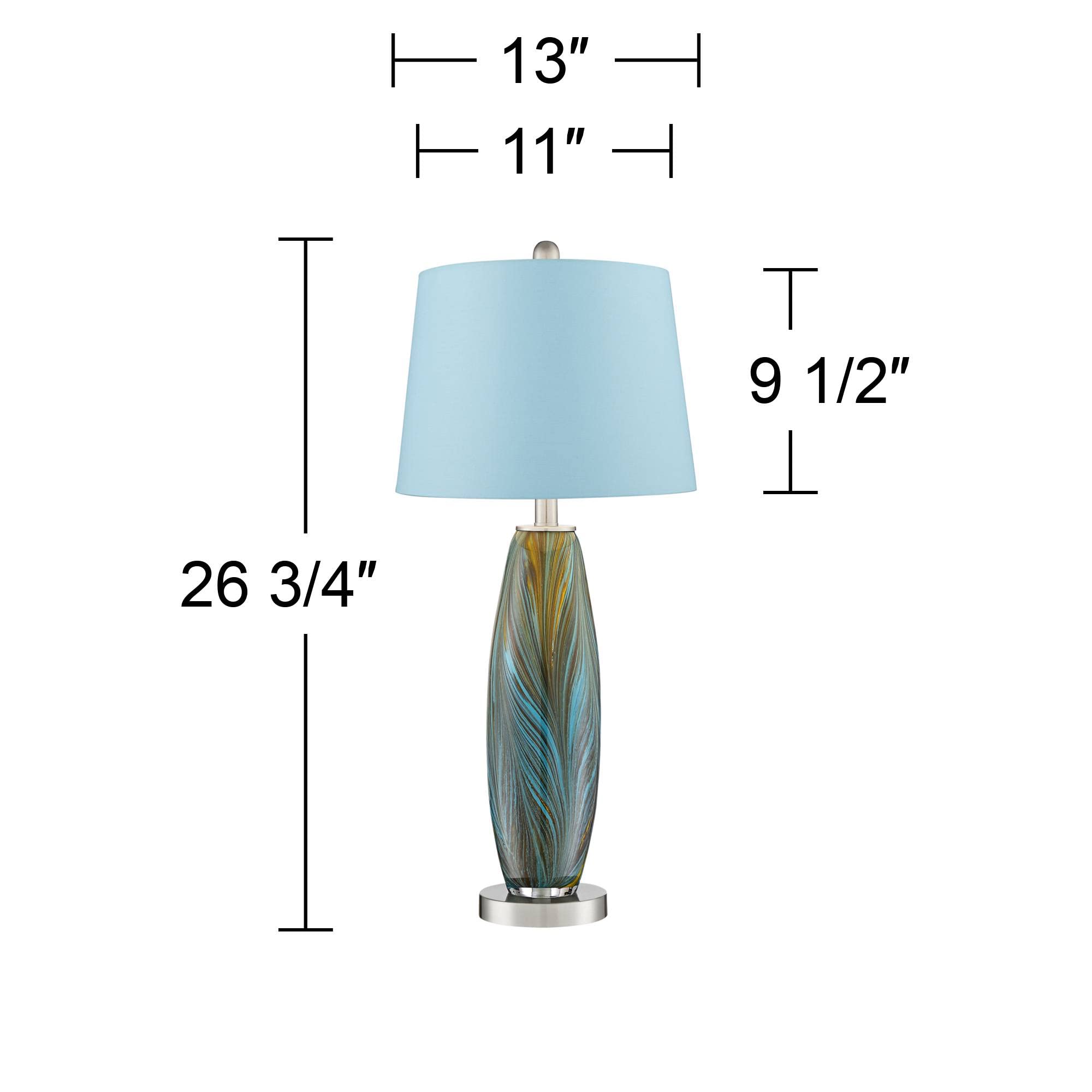 360 Lighting Azure Modern Coastal Table Lamps Set of 2 - 26.75