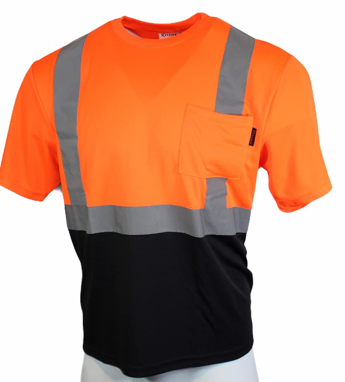 ANSI Hi-Vis Safety T-Shirt - Class 2 Reflective Yellow/Orange - Road Work & Construction