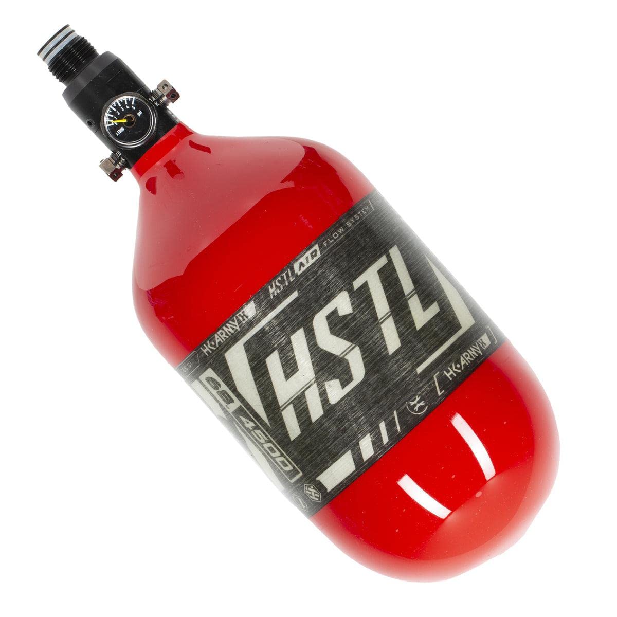 HK Army 68ci 4500psi HPA Paintball Air Tank - High-Strength Carbon Fiber - Red - Perfect for Tournament Play & Outdoor Paintball Games