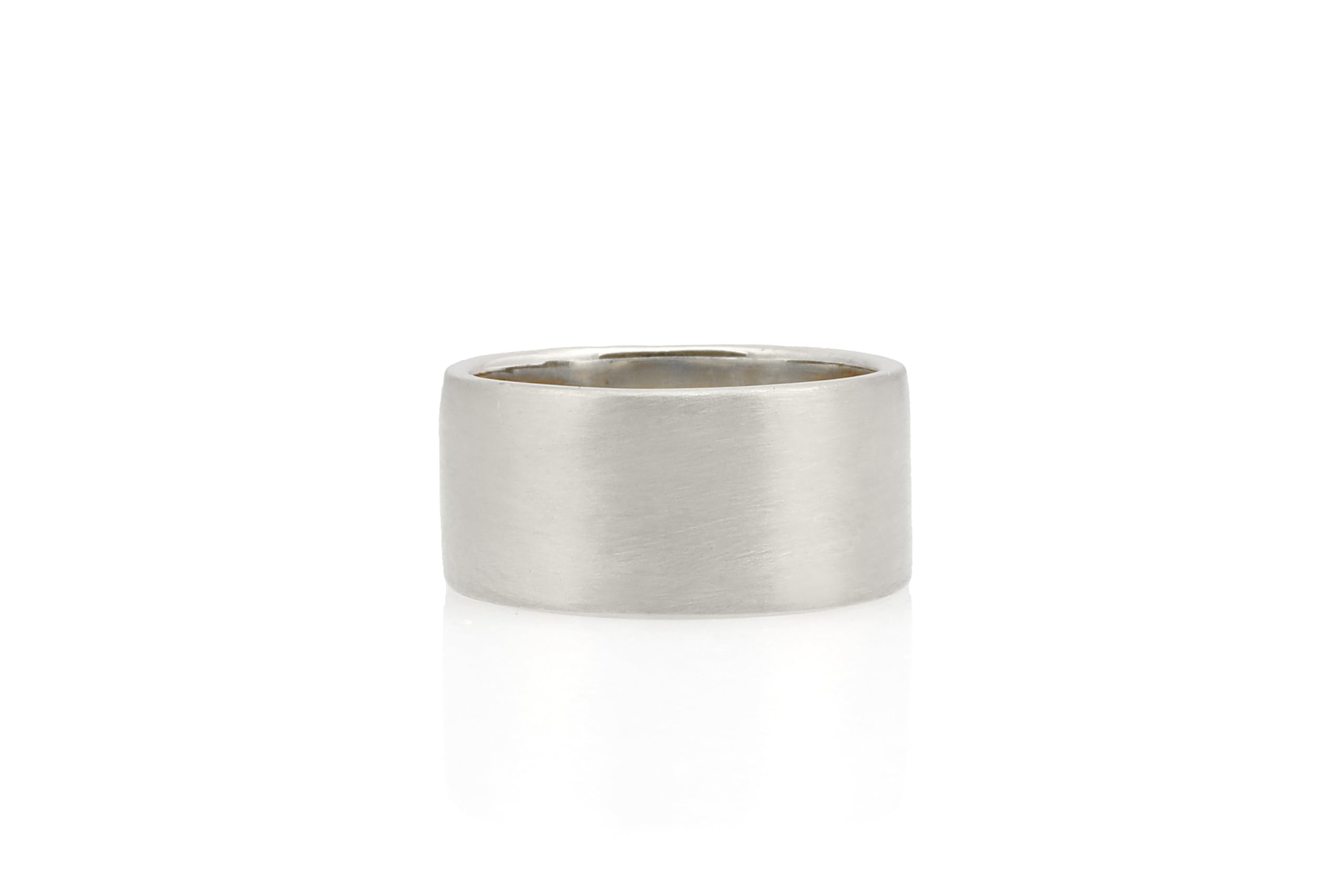10mm Wide Brushed Gold Band Ring - Handcrafted Elegant Wedding & Engagement Ring - Promise & Friendship Rings - Perfect for Anniversaries, Proposals & Special Occasions
