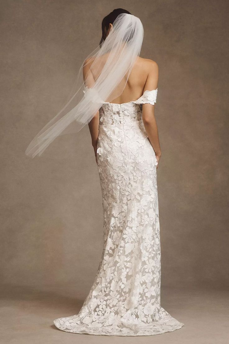 Jenny Yoo Josephine Wedding Gown - Elegant A-Line Bridal Dress with Lace Appliques for Bride, Perfect for Beach, Garden & Church Ceremonies