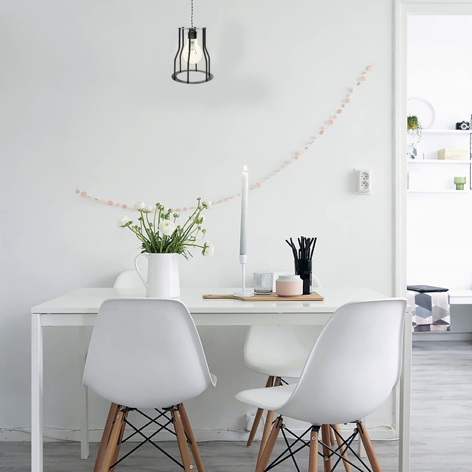 Balacoo Iron Lampshade - Chic Lighting Accessory for Pendant Lights | Durable Metal Lamp Shade Protector | Perfect for Living Room, Bedroom & Dining Room Decor