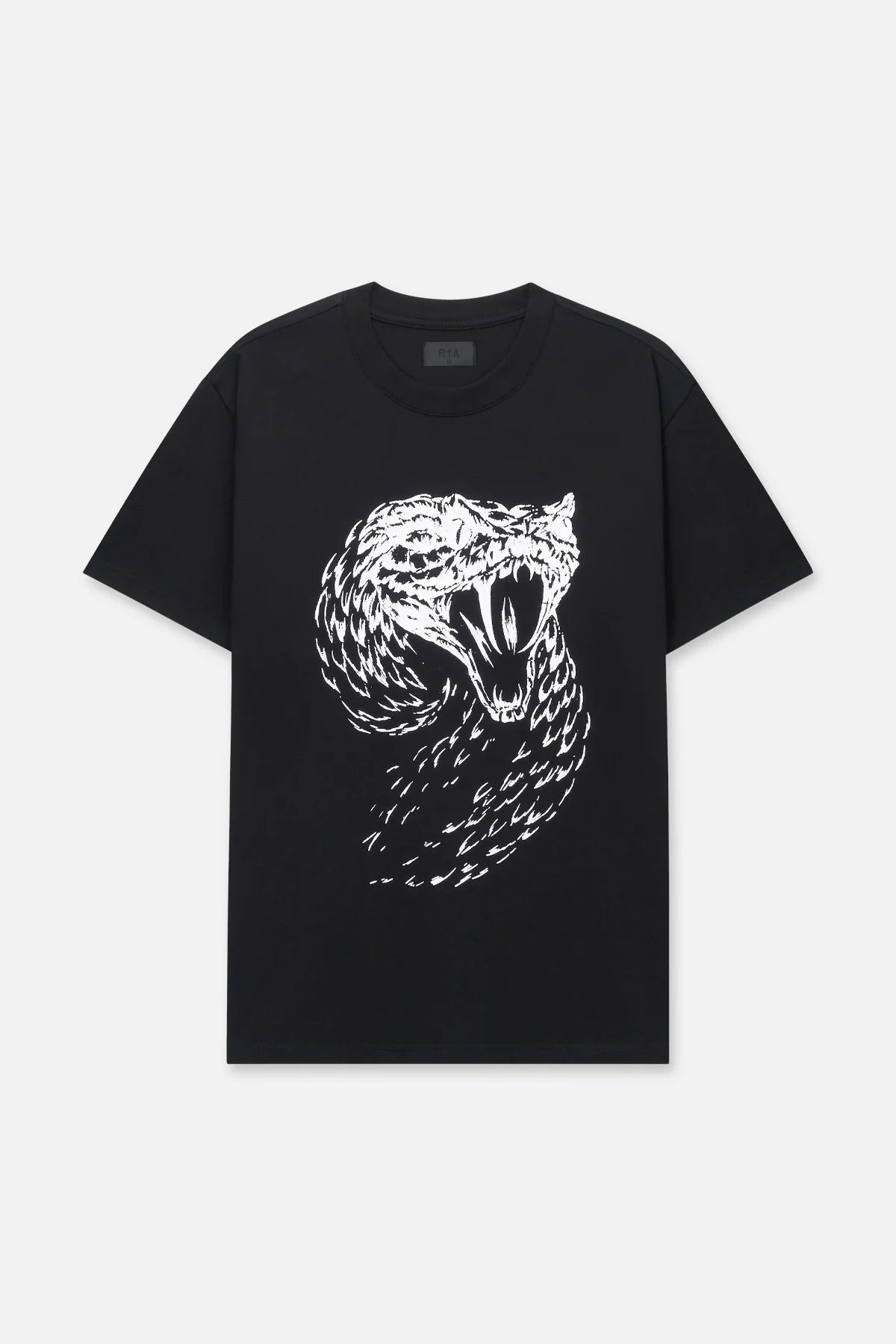 RTA Colin Oversized T-Shirt for Men - Black & White Fang Graphic Tee - Streetwear Fashion, Casual Wear, Urban Style