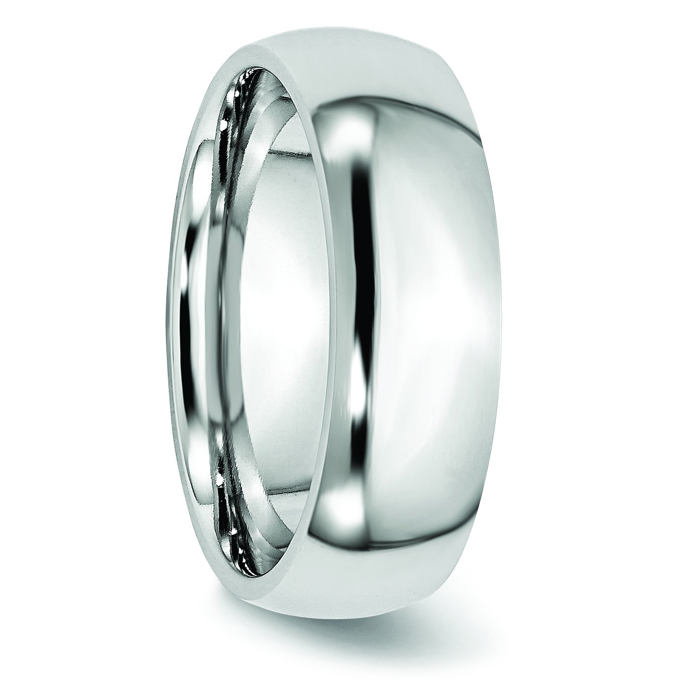 Men's Cobalt Wedding Band Ring - 7mm Polished Comfort Fit Tungsten Carbide Ring for Men - Perfect for Engagement, Wedding, Anniversary & Everyday Wear