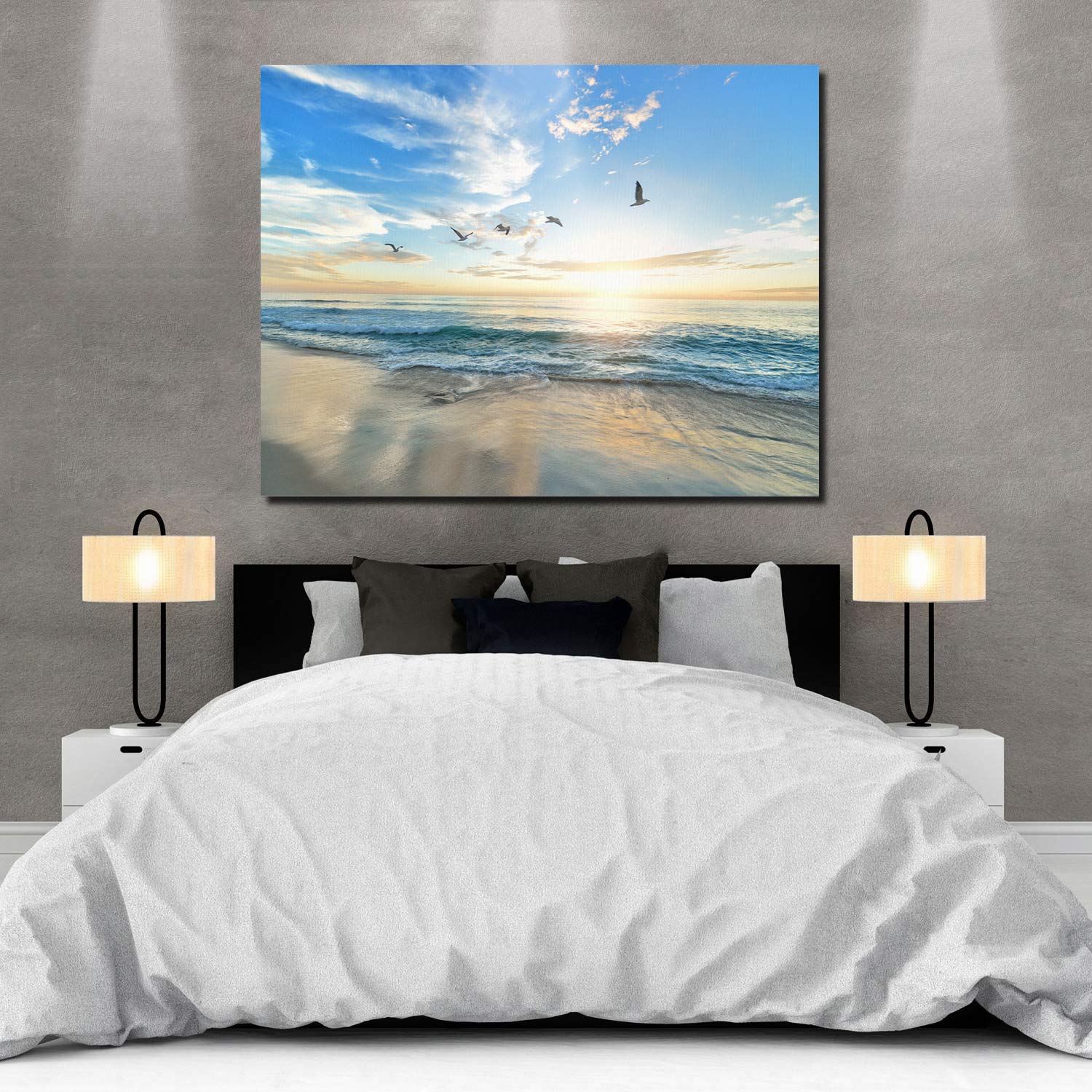 Sunset Beach Canvas Wall Art - 12