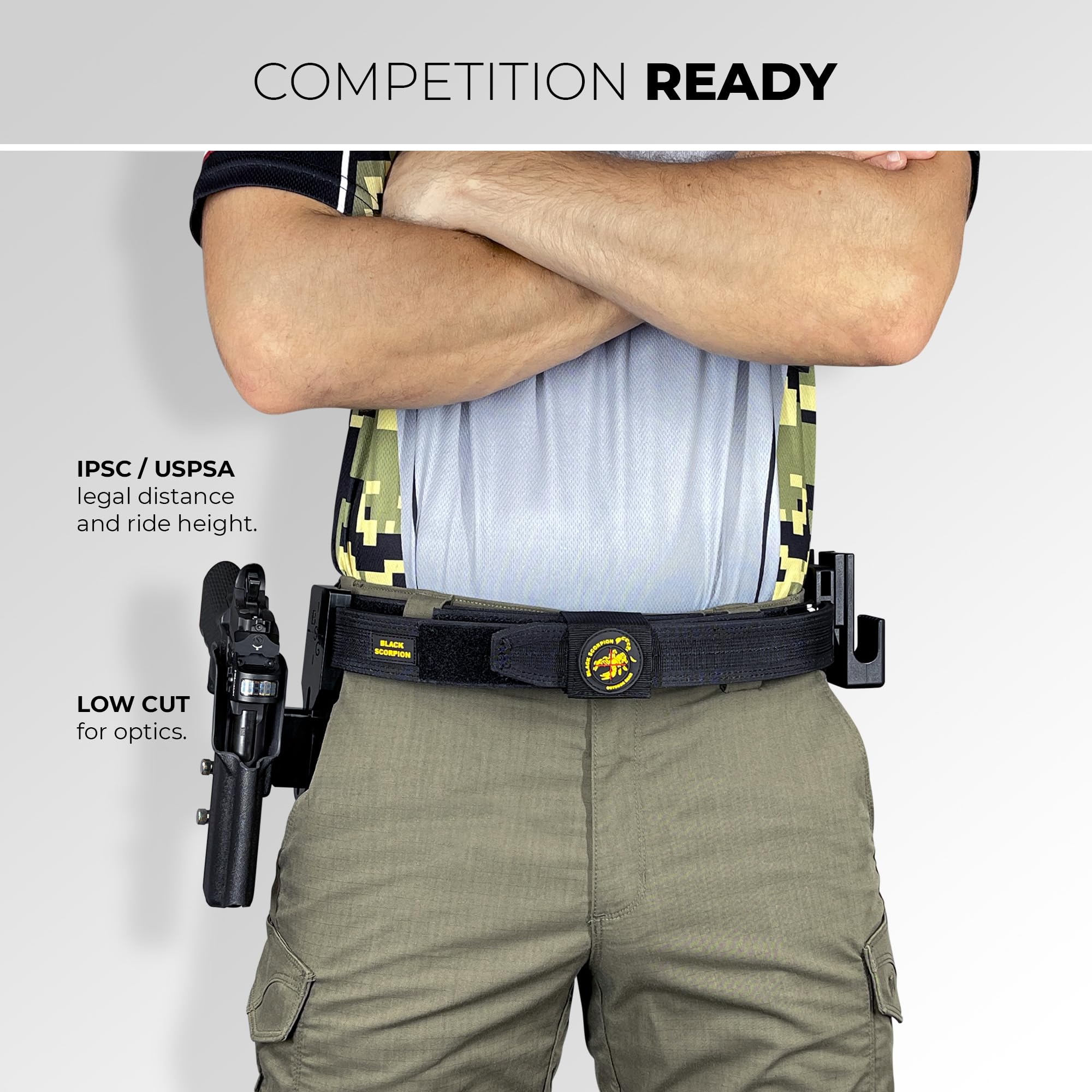 Pro Heavy Duty Competition Holster for Sig P320 Full Size, AXG Pro, M17, XFive, DH3, Spectre Comp, P320MAX - Perfect for Tactical Shooting, IPSC Matches & Range Training