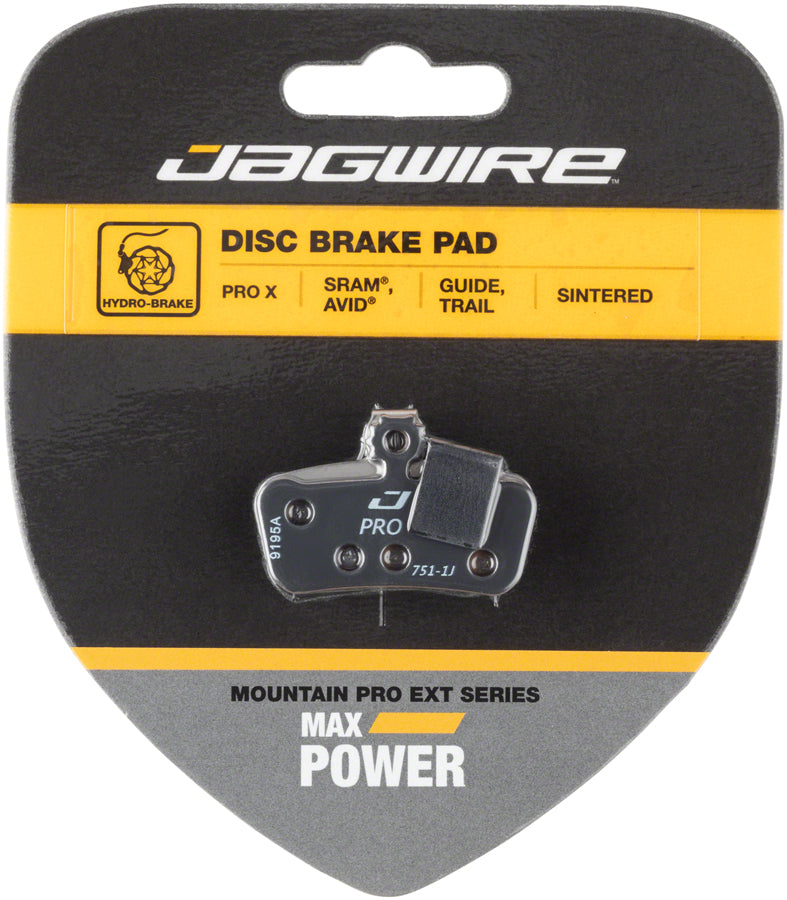 Jagwire Mountain Pro Extreme Sintered Disc Brake Pads - Compatible with SRAM Guide RSC/RS/R & Avid Trail - High Performance Braking for MTB Downhill & Enduro Riding