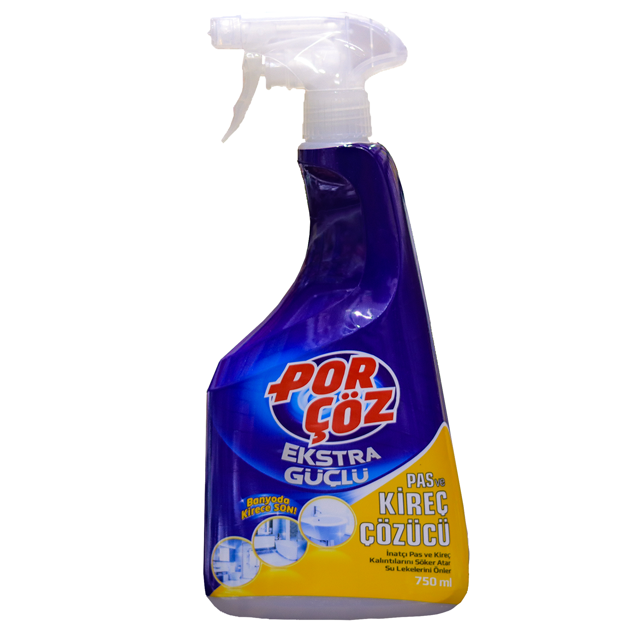 Porçöz Oil Remover Spray 750ml - Powerful Degreaser for Kitchen, Garage & Industrial Use - Fast-Acting Stain Remover for Grills, Ovens & Tools