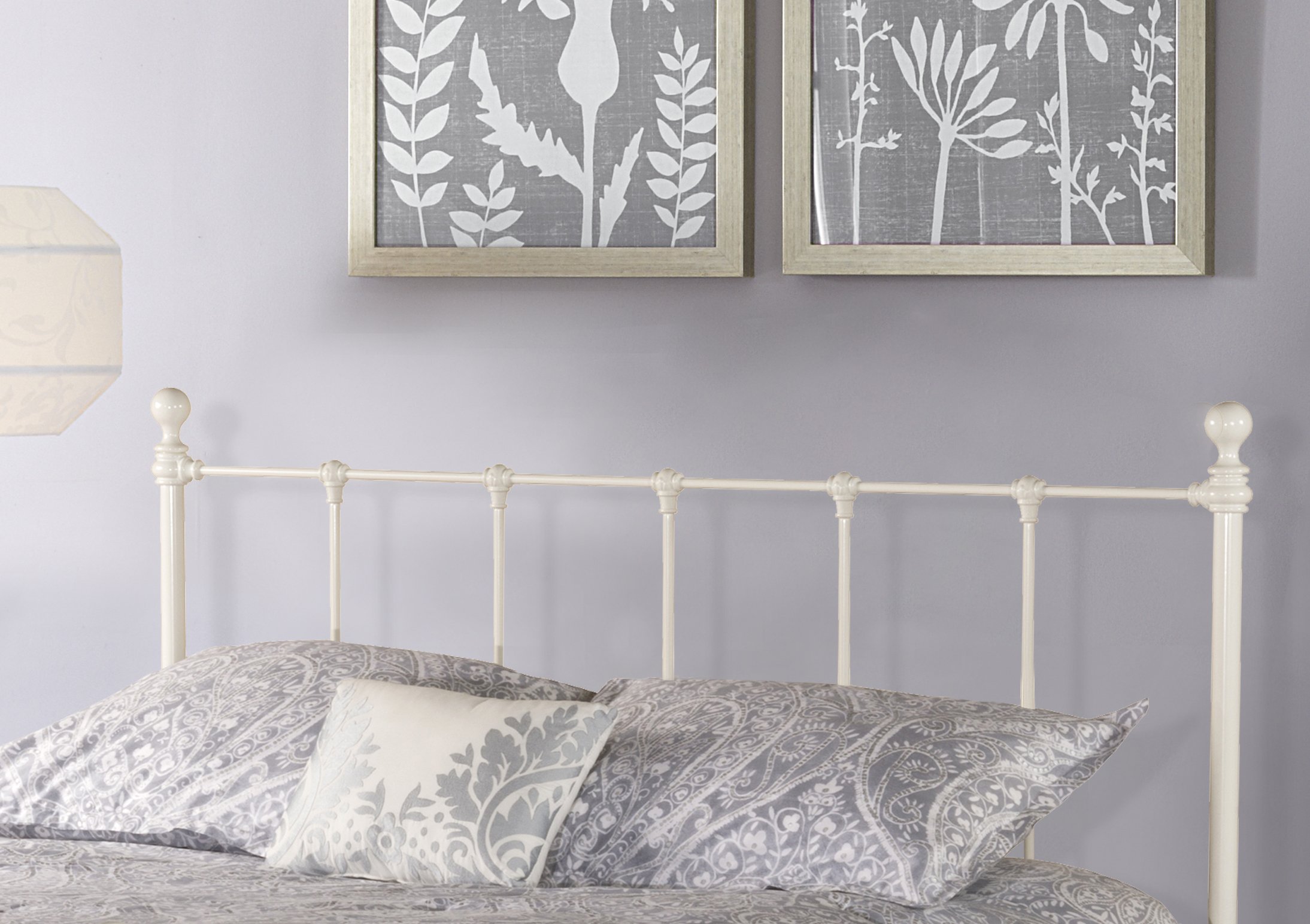 Hillsdale Molly Full Bed Frame with Headboard in White - Modern & Sturdy Bedroom Furniture for Home & Guest Room Decor