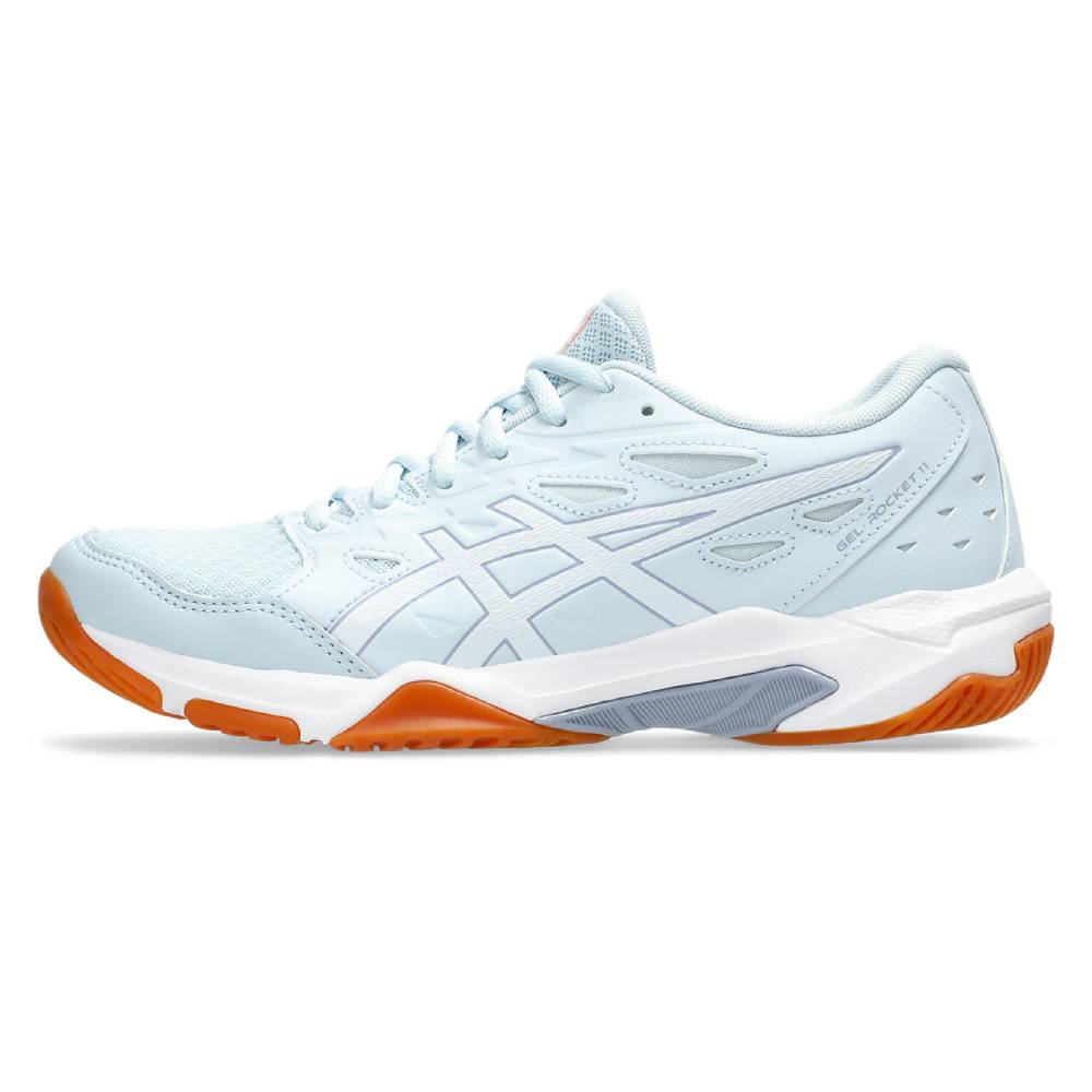 ASICS Gel Rocket 11 Women's Volleyball Shoes - Lightweight Indoor Court Sneakers for Badminton, Squash & Gym Training (Cool Grey/White) - Perfect for Sports & Fitness Activities