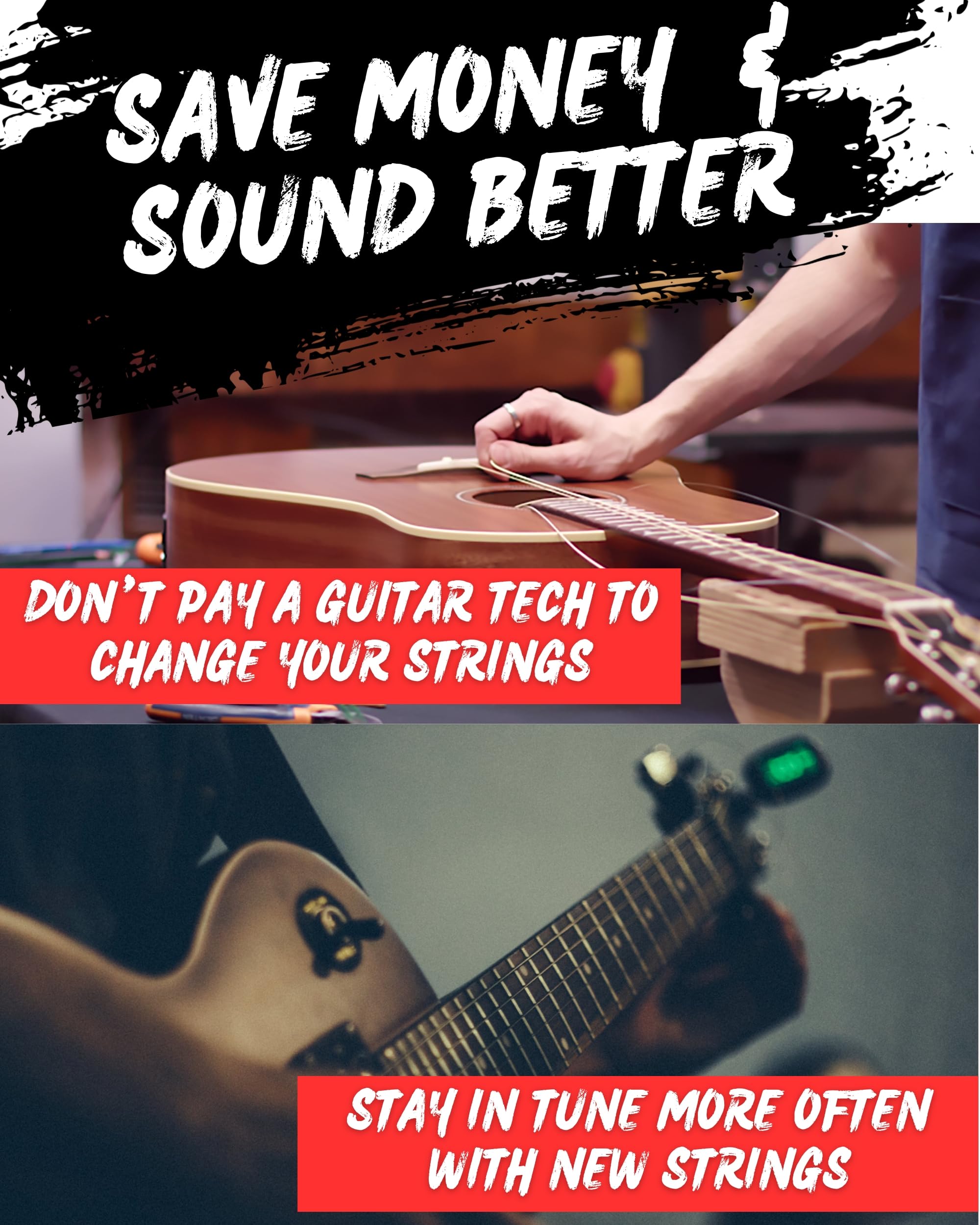 3-in-1 Guitar String Winder, Cutter & Bridge Pin Puller Tool for Acoustic & Electric Guitars - Fast String Winding, Precise Cutting & Easy Pin Removal - Perfect for Guitar Maintenance, String Changes & On-Stage Tuning