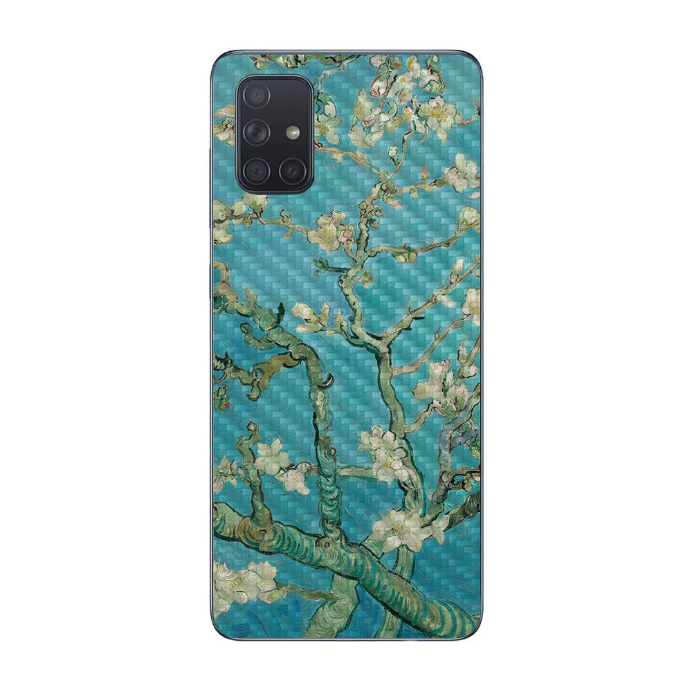 Premium Carbon Fiber Skin for Samsung Galaxy A51 - Almond Blossom Design | Protective & Durable Textured Cover | Easy Installation | Made in USA | Perfect for Daily Use, Travel & Outdoor Activities