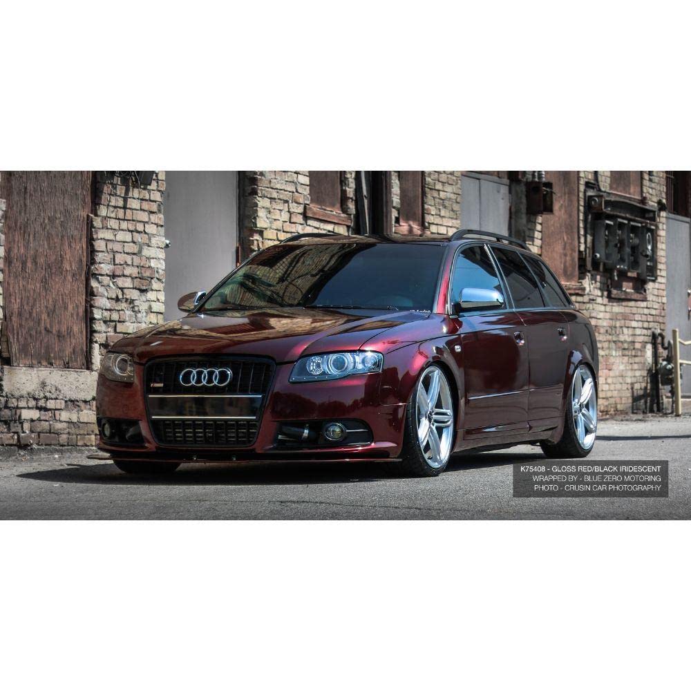 KPMF K75408 Gloss Red Black Iridescent Vinyl Car Wrap Film - 5ft x 10ft (50 sq/ft) - Premium Automotive Vinyl for Cars, Trucks & Motorcycles - DIY Vehicle Customization & Protection