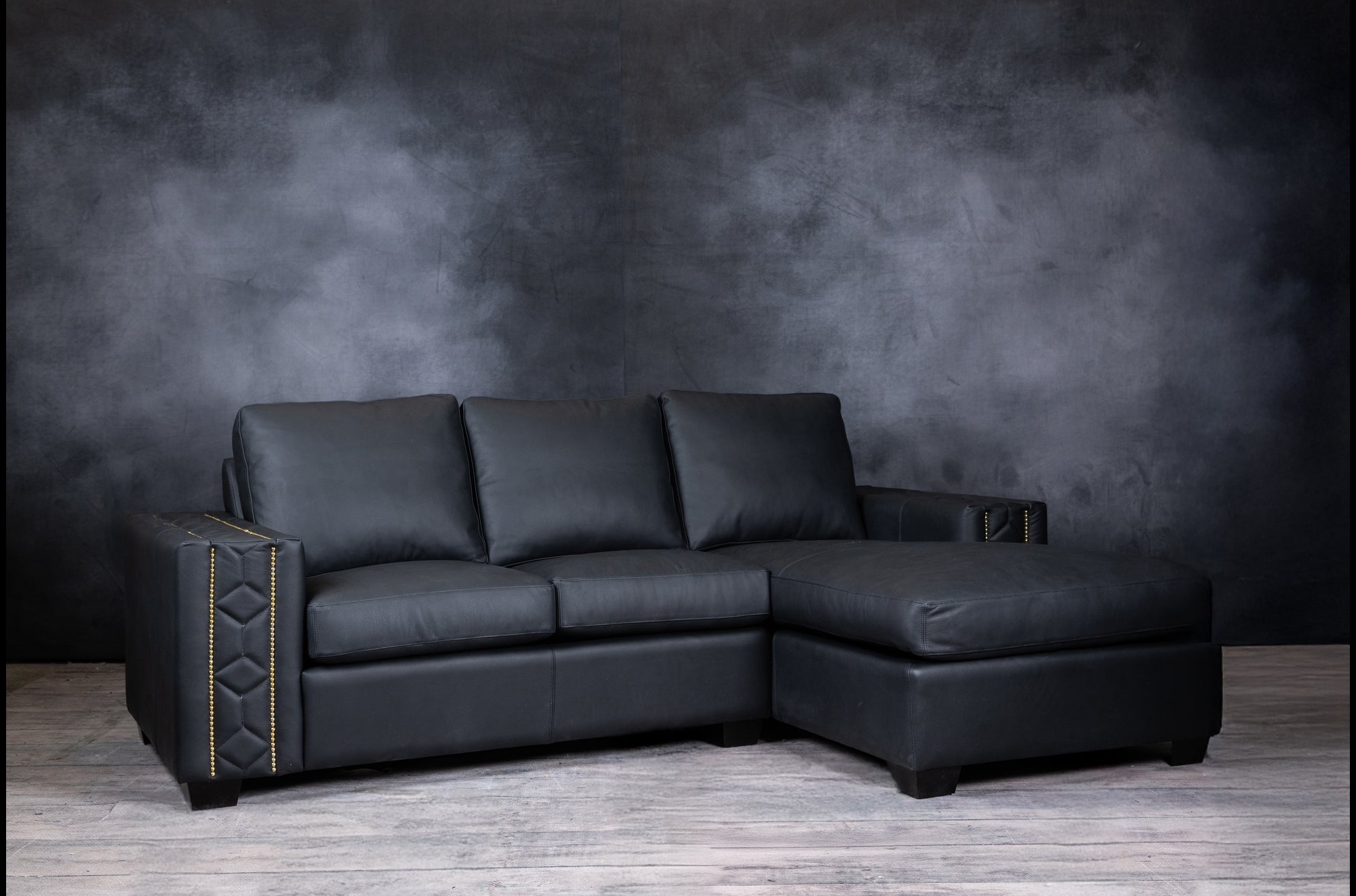 RALPH Leather Sofa Chaise RHF - Modern Sectional Couch with Recliner for Living Room, Home Theater, and Lounge Comfort