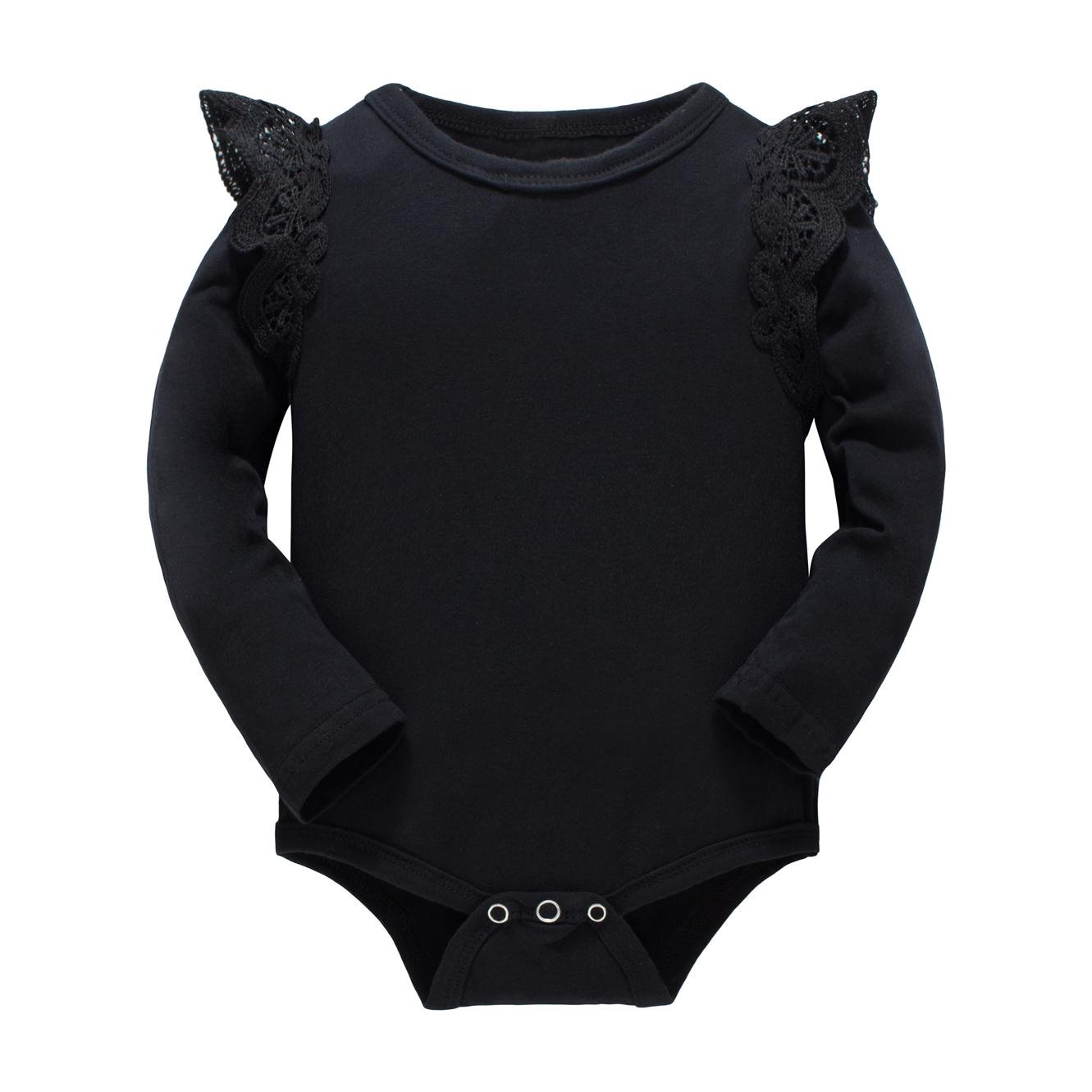 Huata Baby Girls & Boys Bodysuit Romper - Soft Cotton Infant Onesie for Newborns & Toddlers - Perfect for Playtime, Daycare & Family Outings