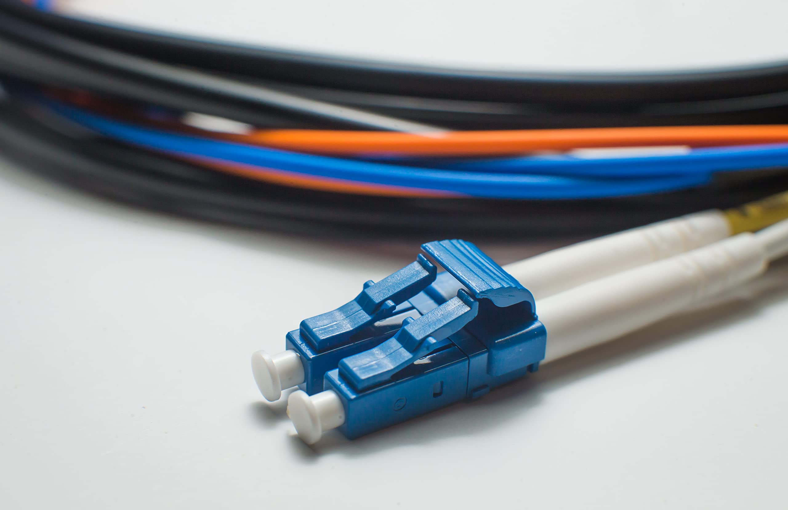40M OM4 LC-LC Fiber Optic Cable - Indoor/Outdoor Duplex Multimode Jumper for 100Gb Ethernet (131.23ft) | 50/125μm | Black OFNR | Length Options 0.5M-300M | Perfect for Data Centers, Server Rooms & High-Speed Network Connections