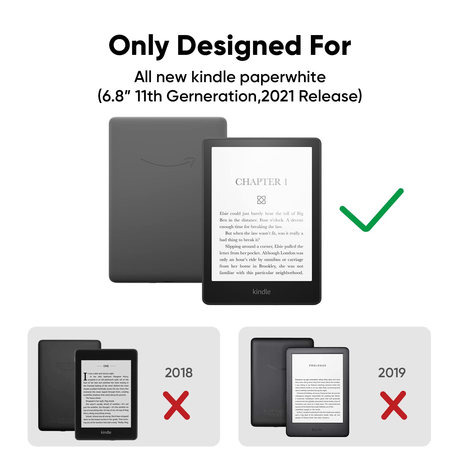 2 Pack Anti Blue Light Screen Protector for Kindle Paperwhite 11th Gen - Scratch Resistant for Reading Comfort