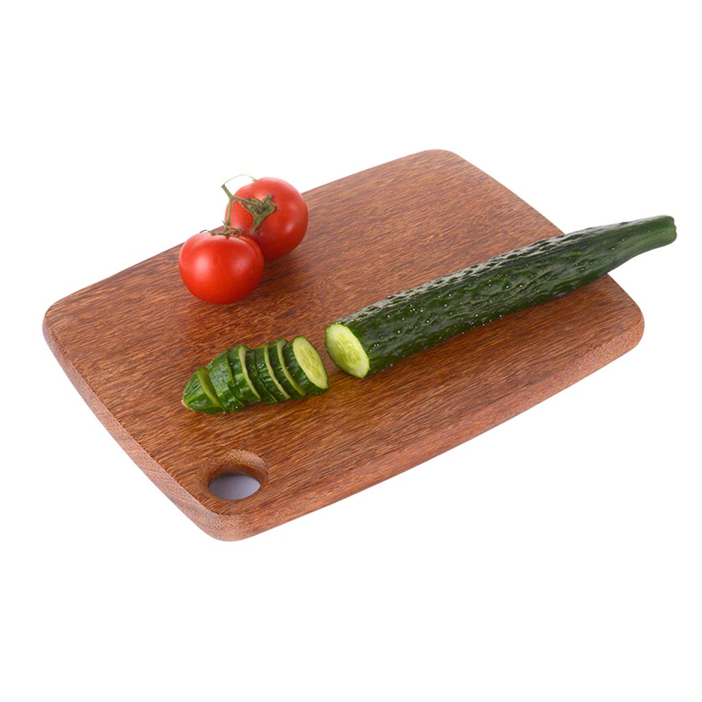 Premium Solid Wood Chopping Board - Natural Light Aroma, Heavy Duty Kitchen Cutting Board for Meat, Fruits, Vegetables & Bread | Includes Hanging Hole, Easy to Clean | 2 Size Options | Perfect for Home Kitchens, Restaurants & BBQ Parties