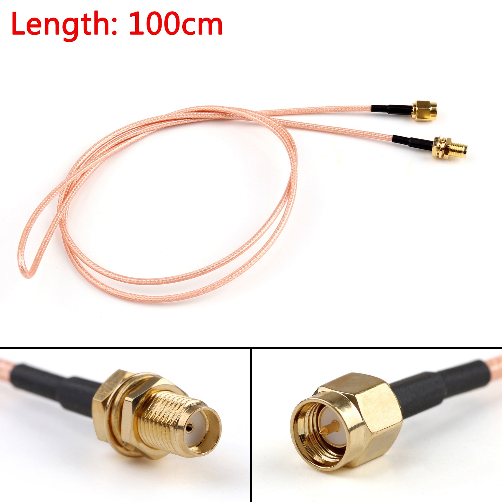 High-Quality 100cm RG316 SMA Male to SMA Female Jumper Cable - 3ft FPV Coaxial Cable for Drone, RC Models & Wireless Antennas - Durable RF Connector for Signal Transmission