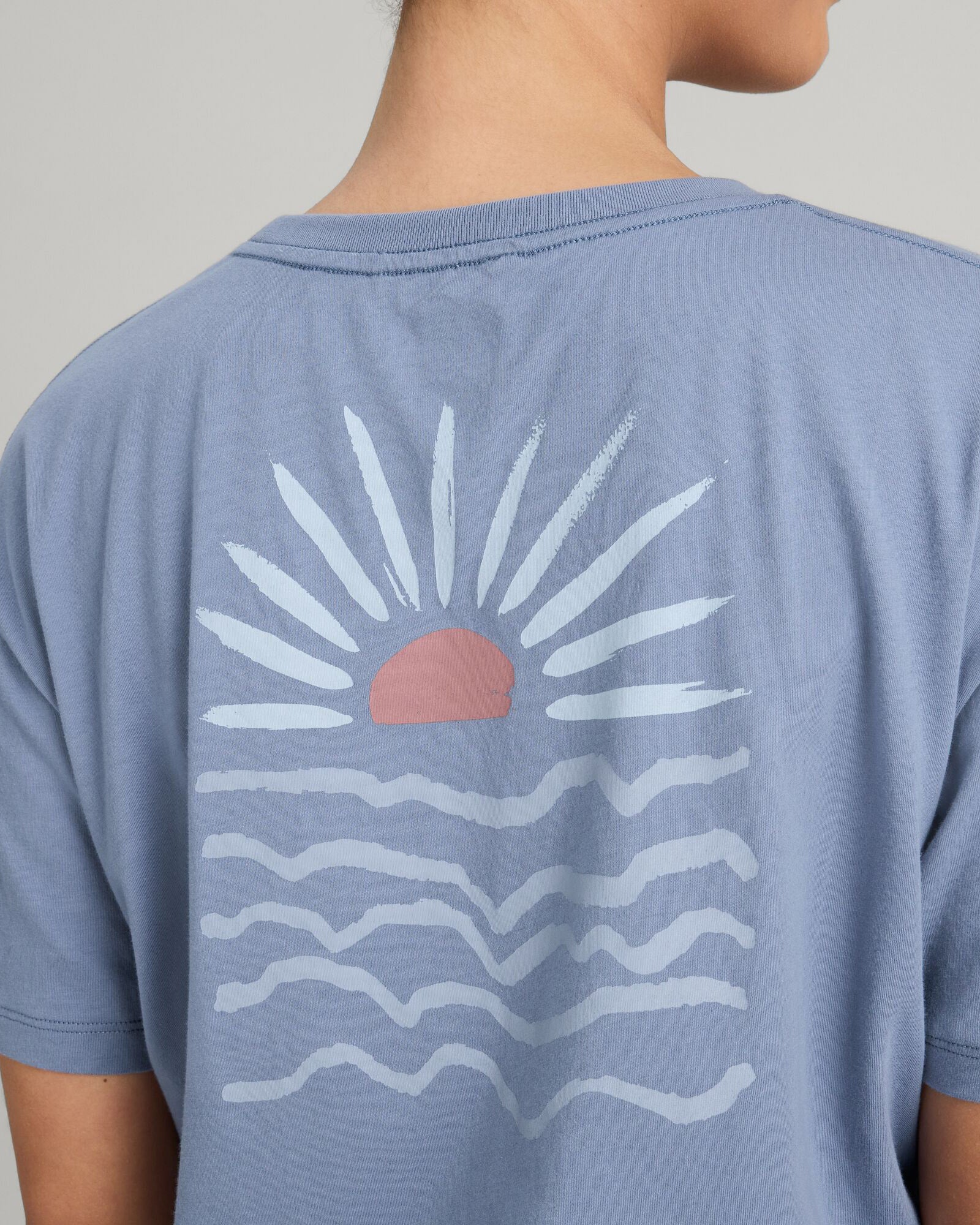 Sunrise Flower Organic Cotton T-Shirt for Women - Soft & Comfortable Casual Wear for Everyday, Workouts, and Outdoor Activities