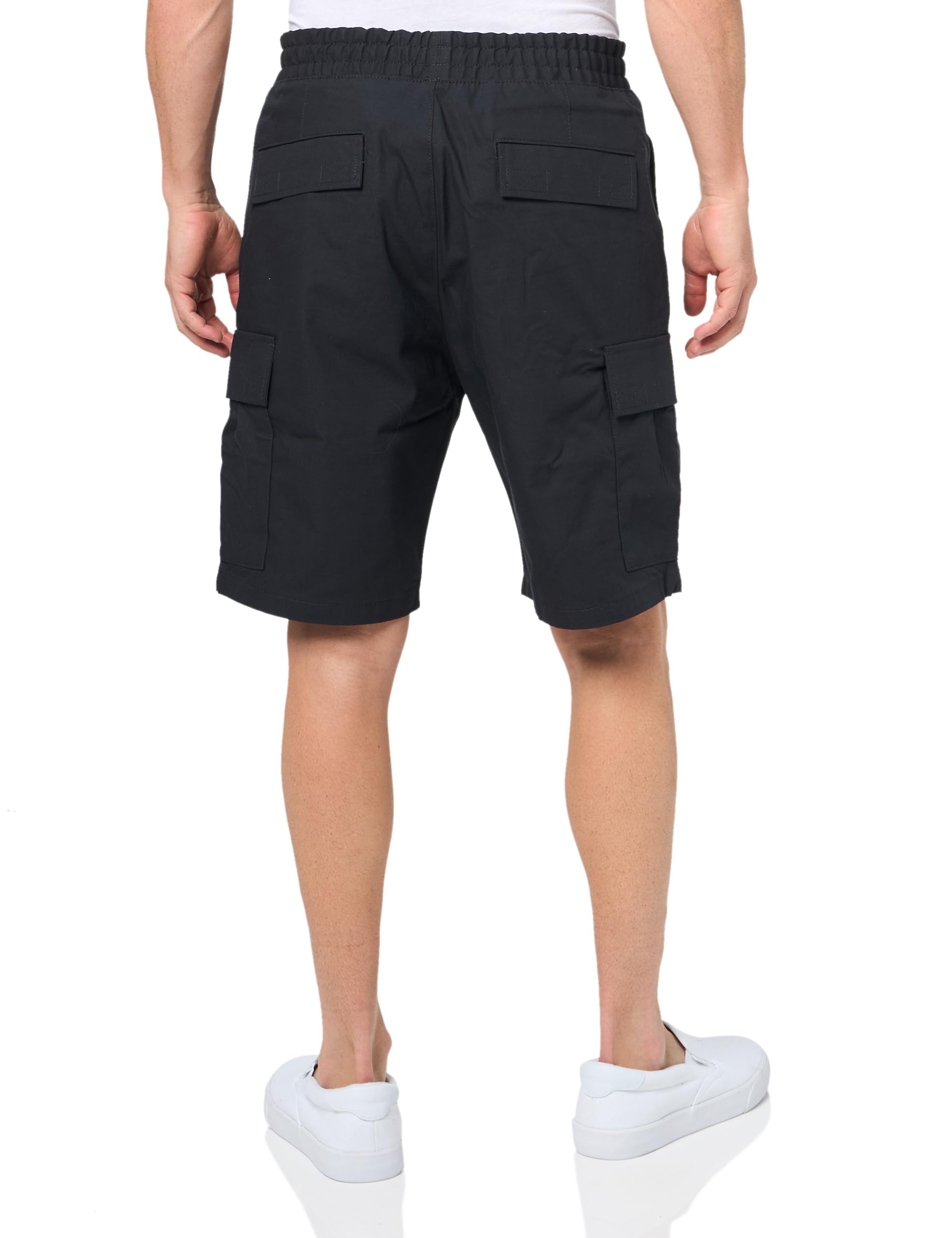 HUGO Men's Relaxed Fit Cargo Shorts - Comfortable Cotton Casual Shorts with Multiple Pockets for Outdoor, Travel & Summer Wear