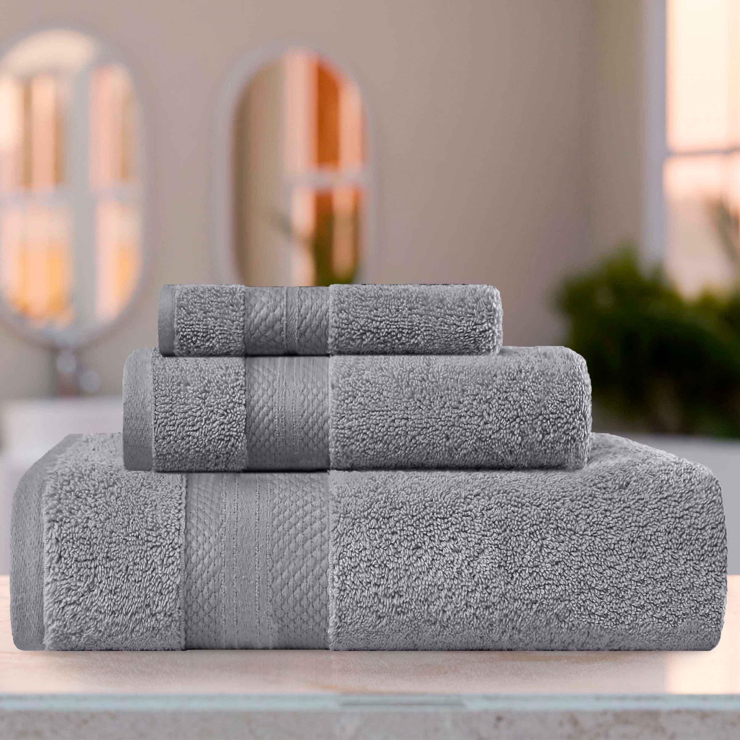 Premium Turkish Cotton 3-Piece Ultra Plush Bath Towel Set - Highly Absorbent, Soft & Luxurious for Spa, Bathroom & Beach Use