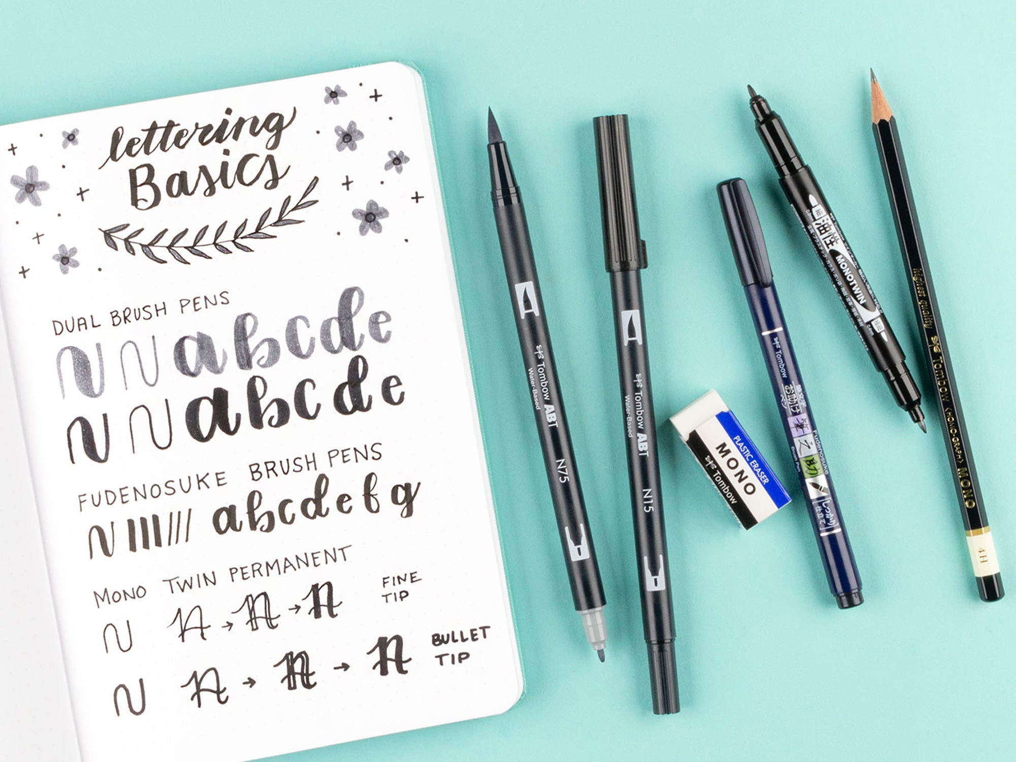 Tombow Dual Brush Pen Lettering Set - Calligraphy Brush Pens for Hand Lettering, Art Drawing & Bullet Journaling - Perfect for Beginners, Artists & Craft Enthusiasts