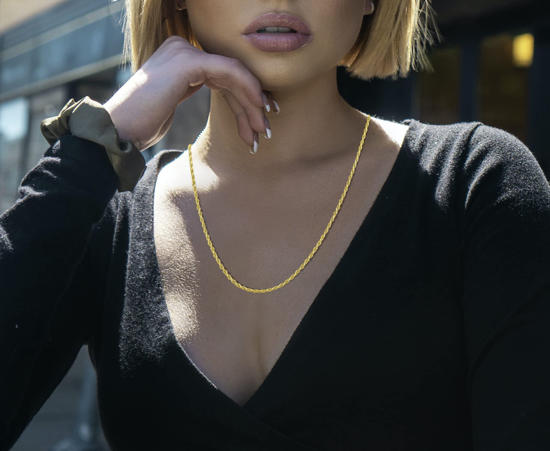 10K Solid Gold Italian Rope Chain Necklace 1.5mm - 10 Karat Real Gold Jewelry for Women & Men - Made in Italy - Perfect for Gifts, Anniversaries & Everyday Luxury Wear