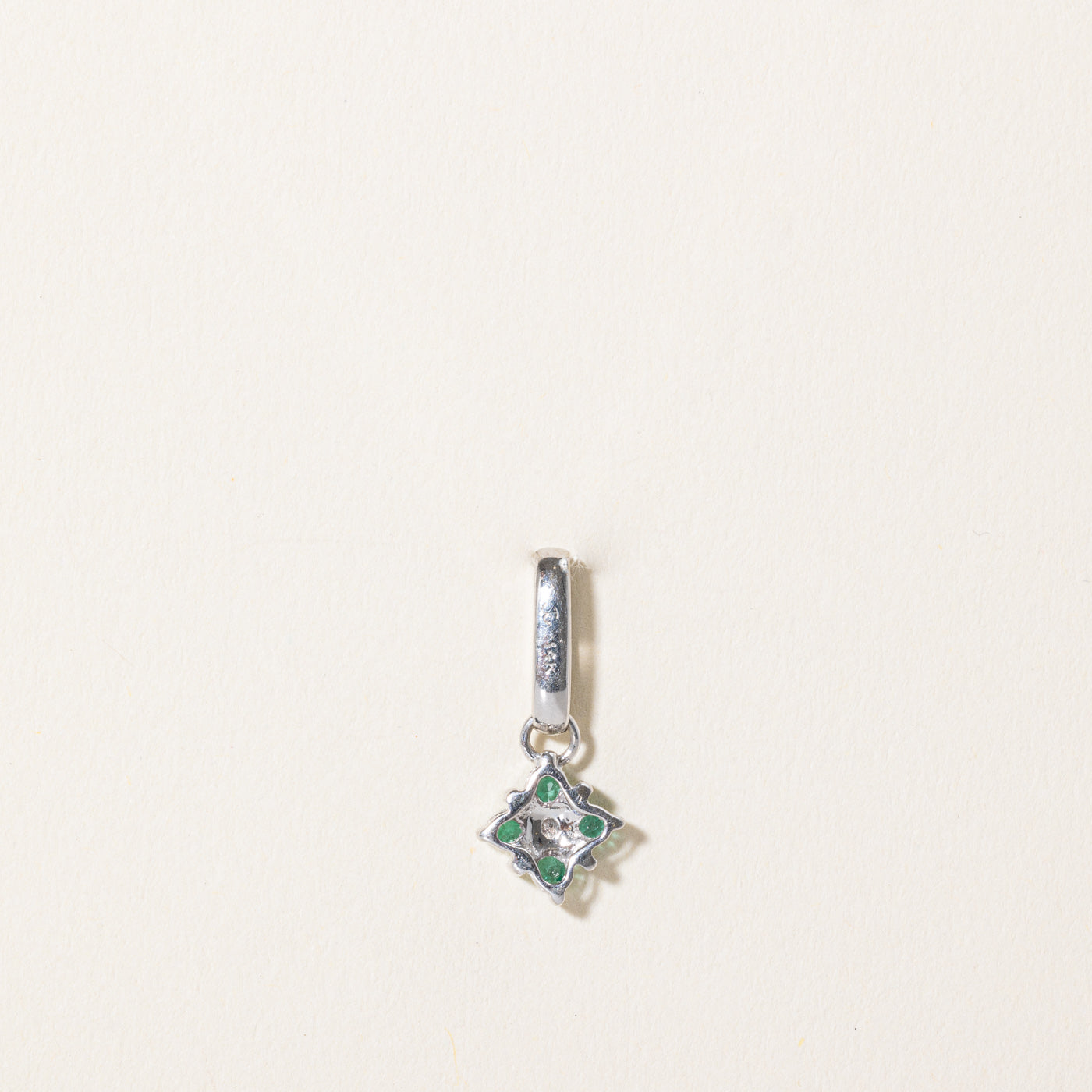 Emerald and Diamond Pendant Necklace - 0.12ctw Genuine Emerald & 0.03ctw Real Diamonds | 14K Gold Jewelry for Women | Perfect Gift for Birthday, Anniversary & Valentine's Day
