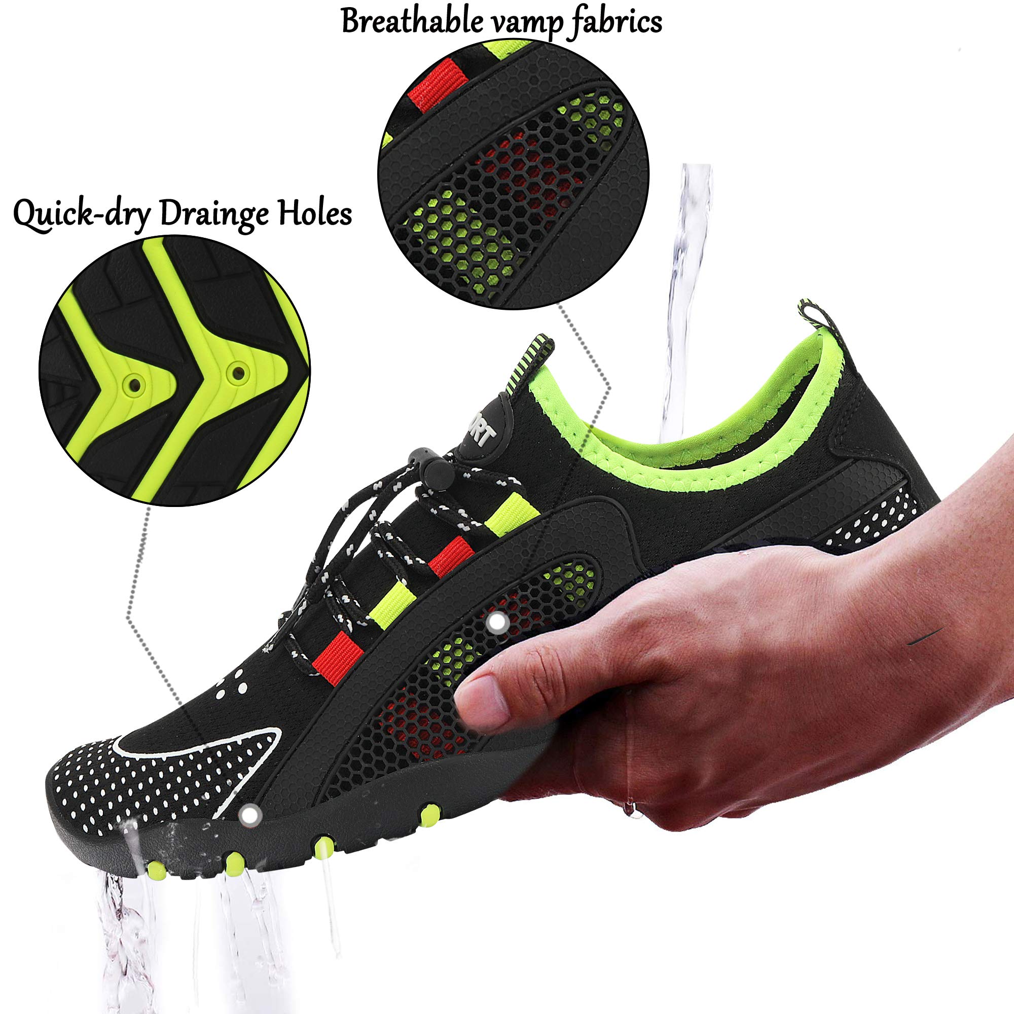 Men's & Women's Quick Dry Water Shoes - Barefoot Aqua Socks for Swimming, Surfing, Beach, Pool, Yoga & Outdoor Activities | Lightweight & Comfortable for Travel & Water Sports