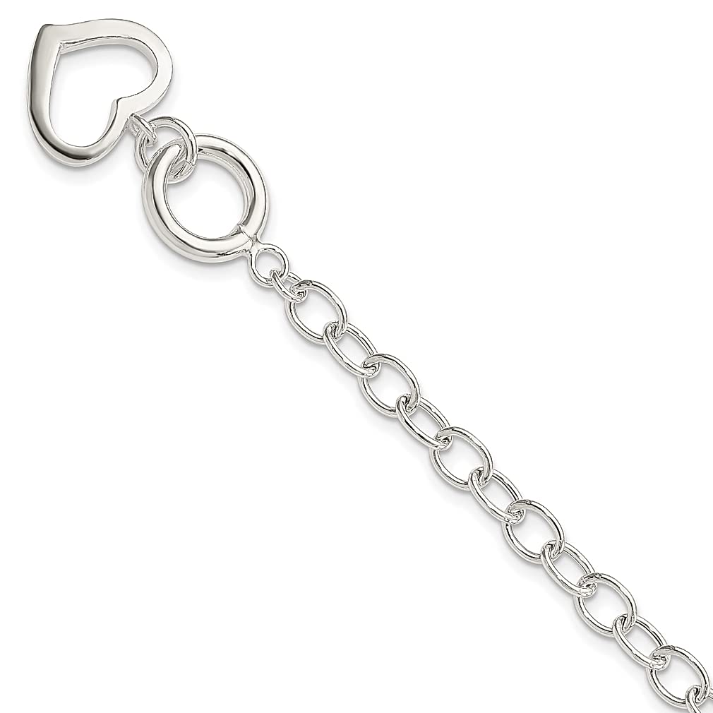 925 Sterling Silver Heart Link Bracelet for Women - Elegant Love Jewelry Gift for Her, Perfect for Anniversaries, Valentine's Day & Special Occasions