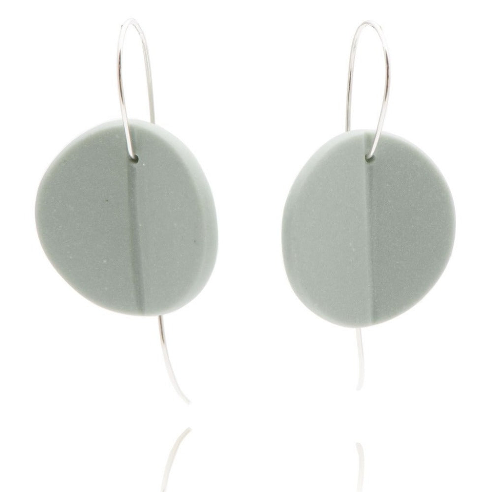 Handmade Eucalyptus Leaf Porcelain Earrings – Large Boho Statement Jewelry for Women – Perfect for Festivals, Weddings & Boho Fashion