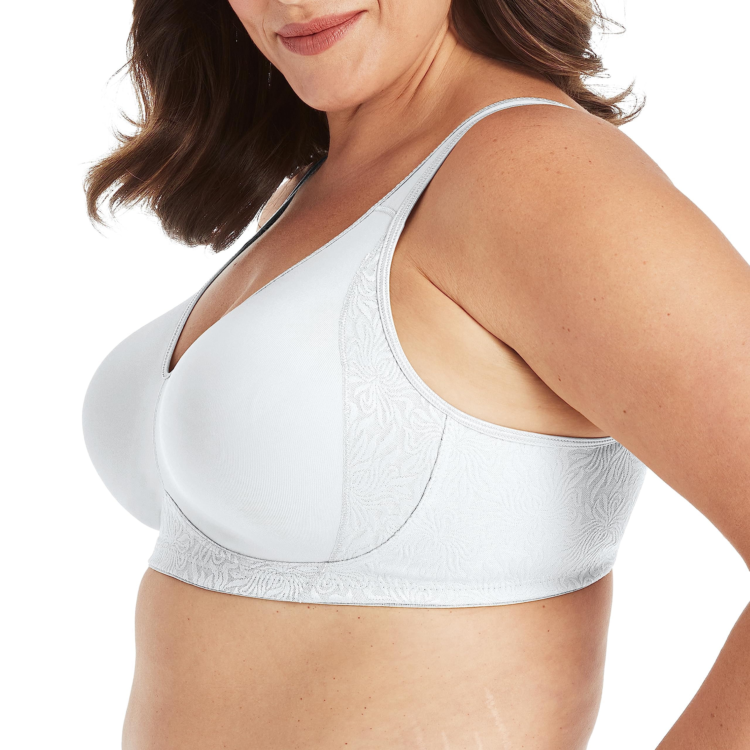 PLAYTEX Women's 18 Hour Side & Back Smoothing Cooling Wireless Bra - 4-Way Support T-Shirt Bra (Single or 2-Pack) | All-Day Comfort for Work, Yoga & Lounge Wear