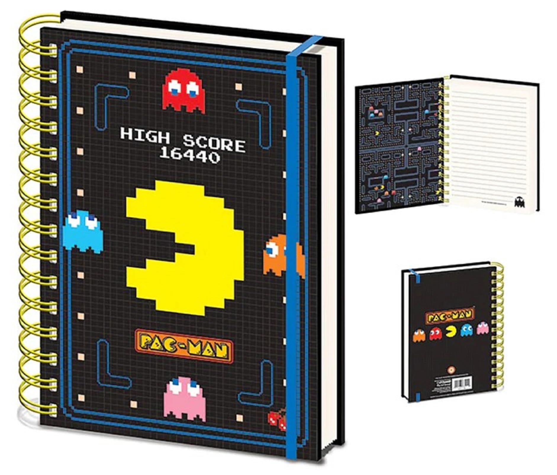 Pacman High Score A5 Hardcover Notebook - Pac Man Inspired Gaming Journal for Collectors & Fans - Perfect for Gaming Notes, Sketching & Gift Giving