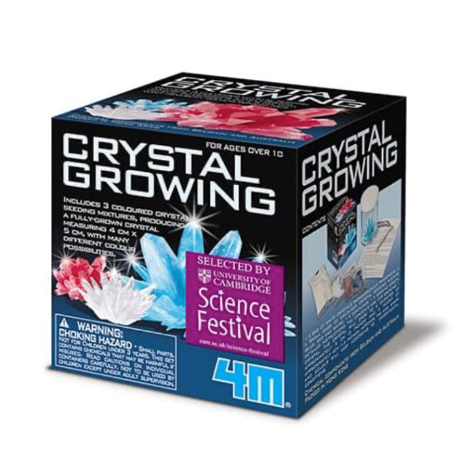 4M Kidz Labs Pocket Growing Crystal Kit - Grow Your Own Crystals at Home | STEM Science Experiment for Kids Ages 8+ | Fun Educational Toy for Science Projects & Classroom Activities