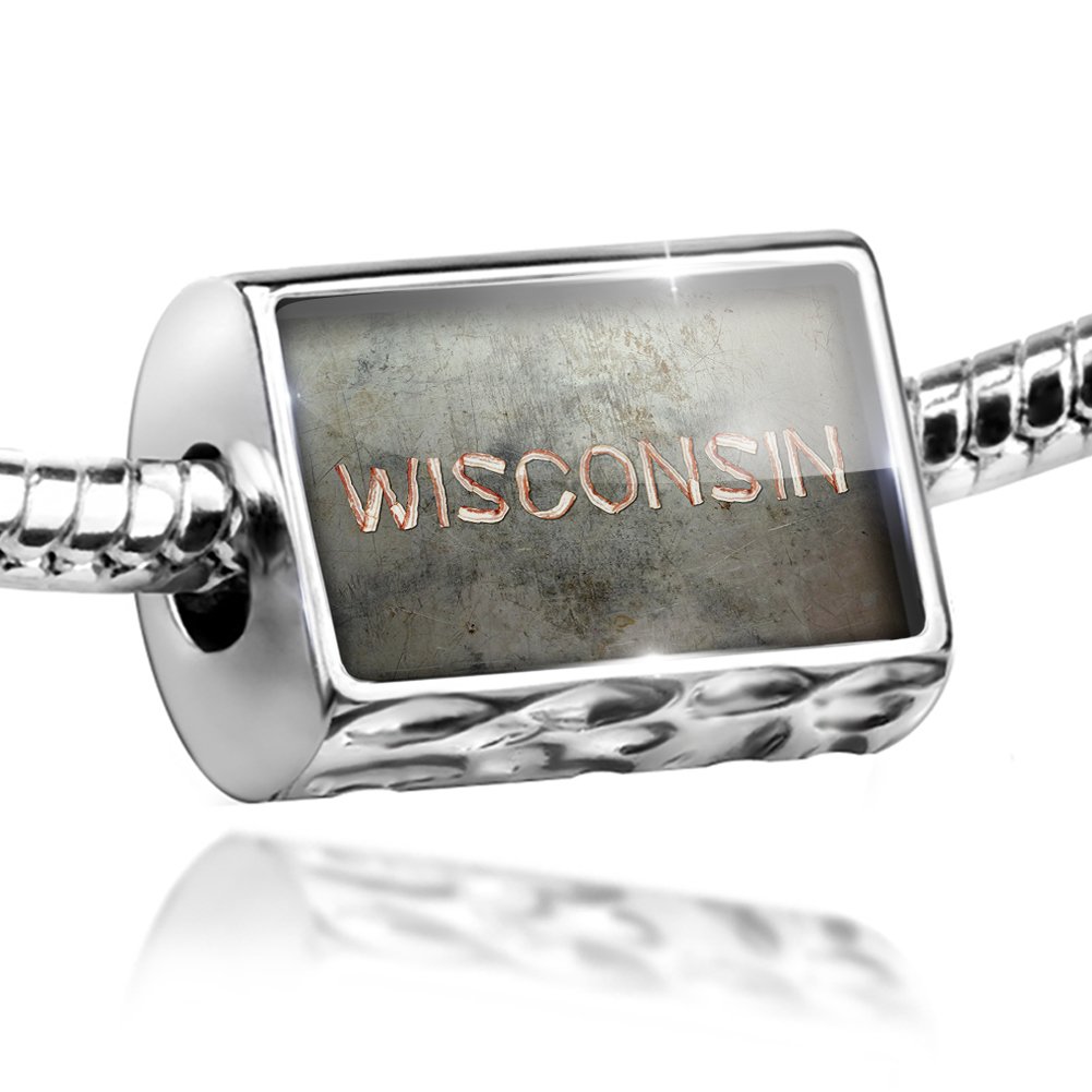 Bead Wisconsin Bacon Charm - Fits All European Bracelets - Perfect for DIY Jewelry, Gifts & Fashion Accessories