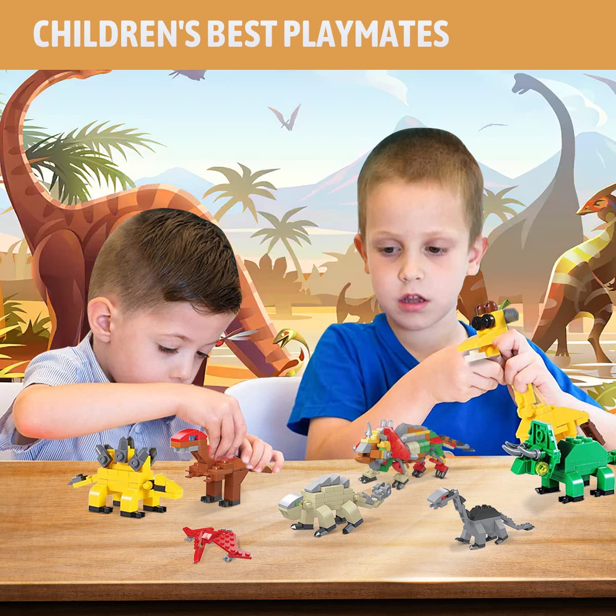 12 Pack Mini Dinosaur Building Block Sets - 6 in 1 STEM Educational Toys for Kids, Creative Construction Eggs with Party Favors for Birthday Goodie Bags | Perfect for Classroom Rewards, STEM Learning Activities & Birthday Party Gifts