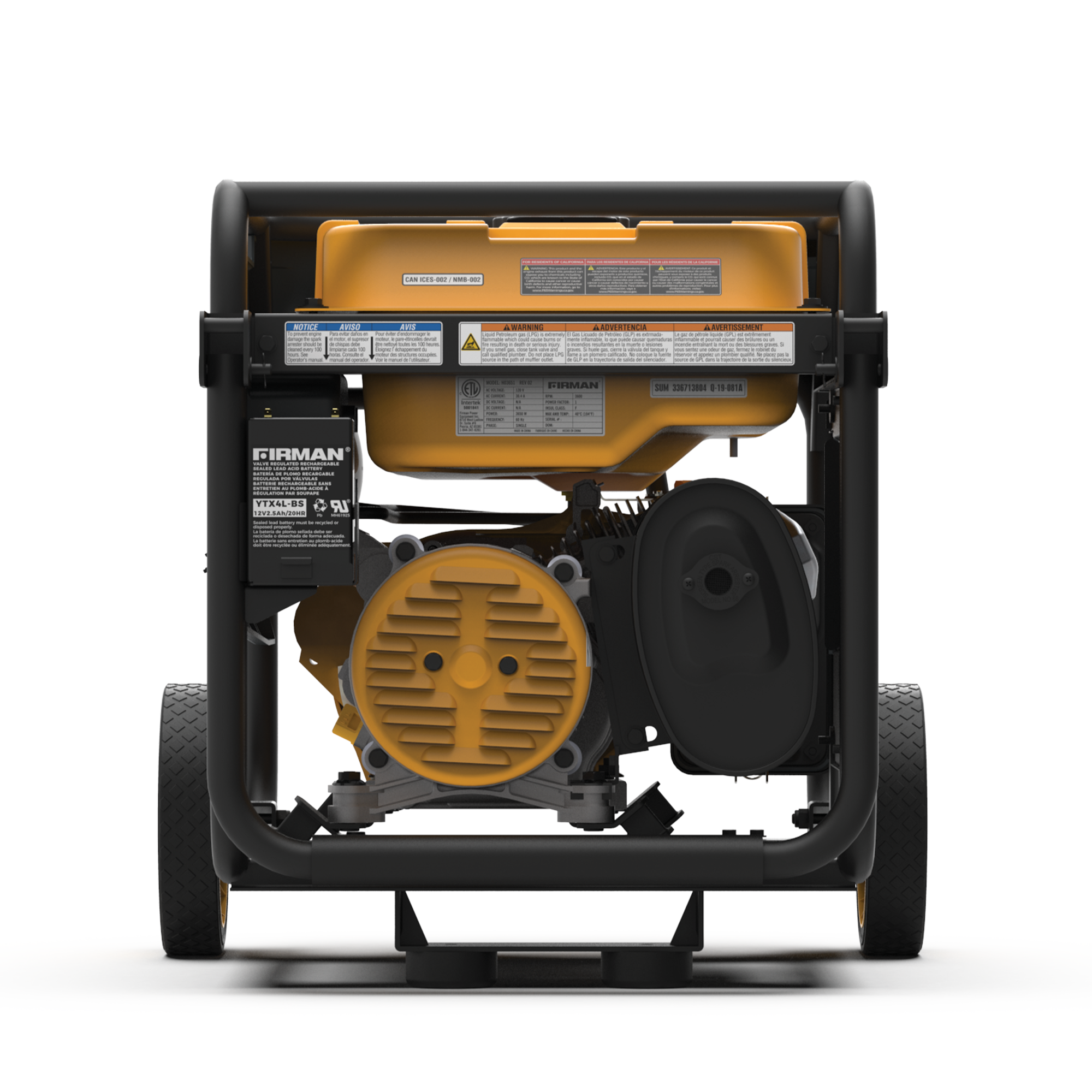 3650W Dual Fuel Portable Generator with Recoil Start - Gas & Propane Powered for Camping, RV, Home Backup & Outdoor Power Needs