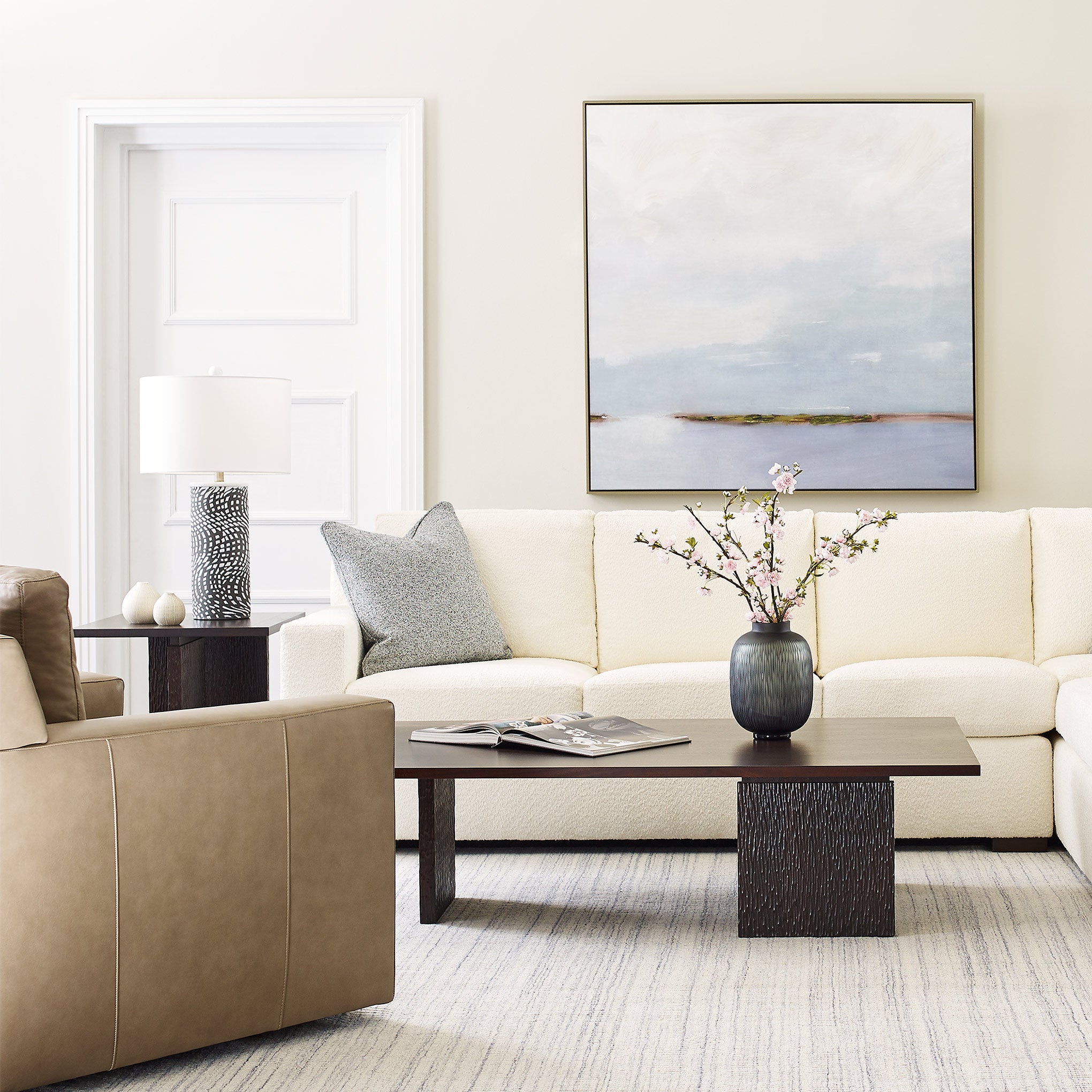 Modern Canton Cocktail Table - Stylish Living Room Coffee Table with Glass Top & Metal Base - Perfect for Small Spaces, Apartments & Home Decor