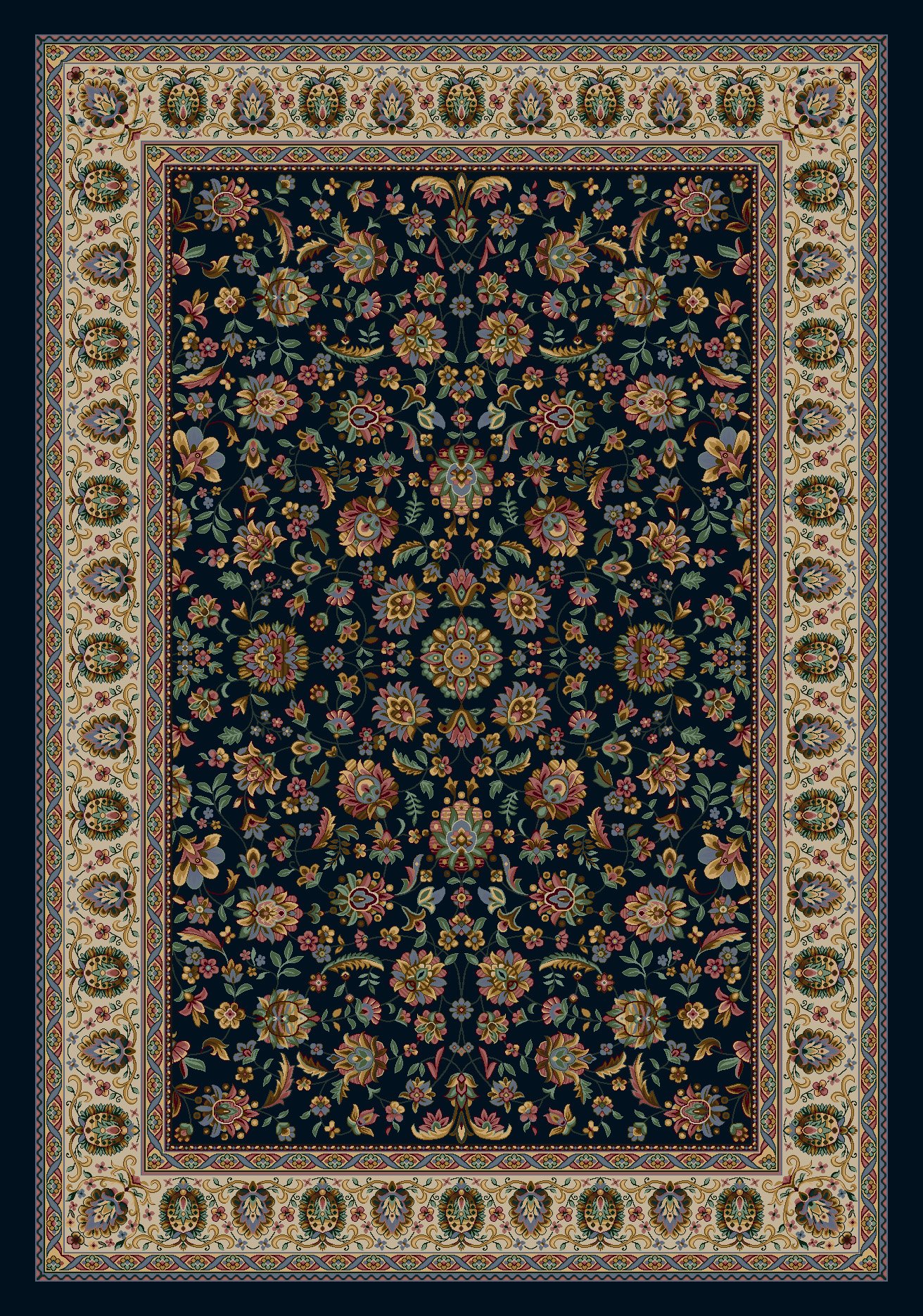 Milliken Signature Persian Palace Sapphire Rug 7'8