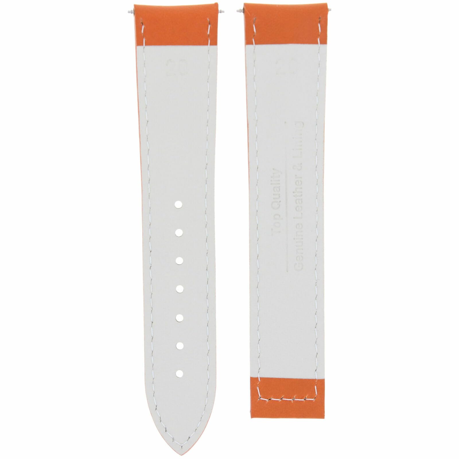 20mm Genuine Leather Watch Band Strap with Buckle - Compatible with Omega Seamaster Planet Ocean Orange - Replacement Watch Accessory for Men's Luxury Watches | Perfect for Daily Wear, Business Meetings & Special Occasions