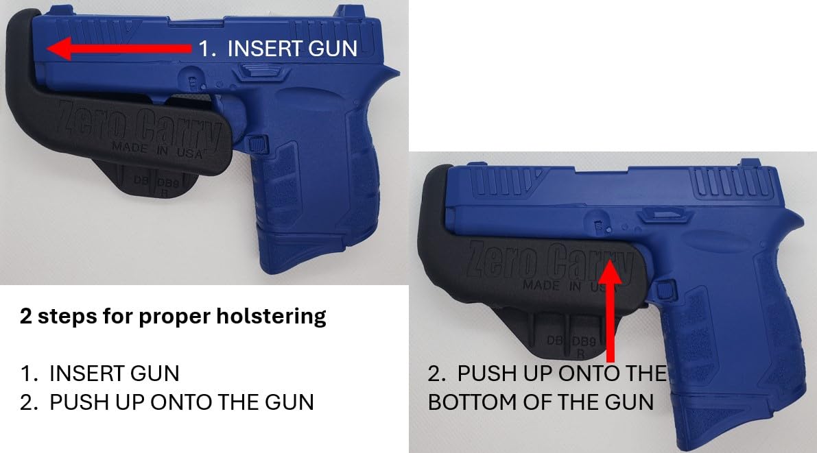 Ultra Slim IWB Holster for Glock 43 & 43X - Zero Carry Elite Concealed Waistband Gun Holster | Comfortable, Secure & Invisible Carry | Built-in Retention & Trigger Guard | Lightweight Minimalist Design for Everyday Concealed Carry