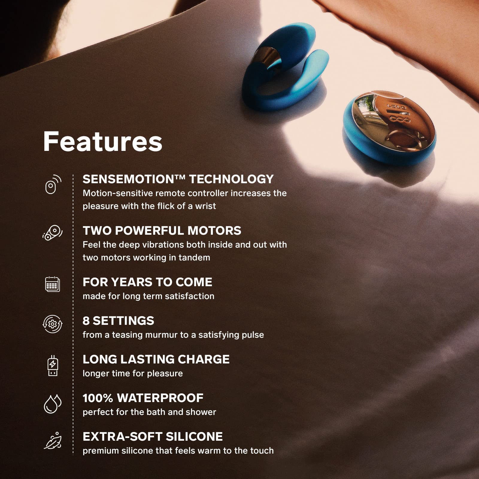 LELO TIANI Duo Couples Vibrator - Dual Motor Waterproof Adult Sex Toy for Men & Women with 8 Vibration Modes | Perfect for Romantic Evenings, Couples Play & Sensual Massage (Black)