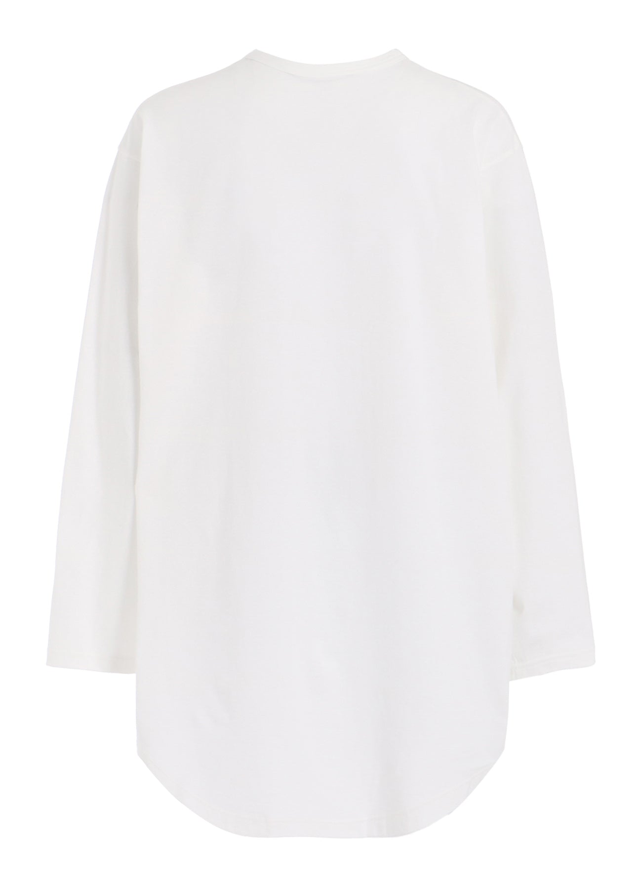 Soft Cotton Jersey Round Hem Jumbo T-Shirt with Long Sleeves - Comfortable Oversized Fit for Casual Wear, Lounge & Everyday Outfits