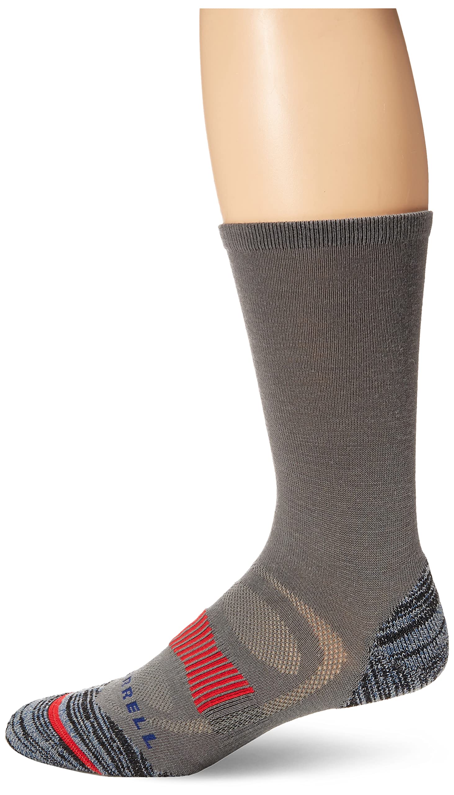 Merrell Men's Cushioned Hiking Socks - 1 Pack Breathable Lightweight Performance Socks for Trail Running & Outdoor Adventures (Low/Quarter/Crew)